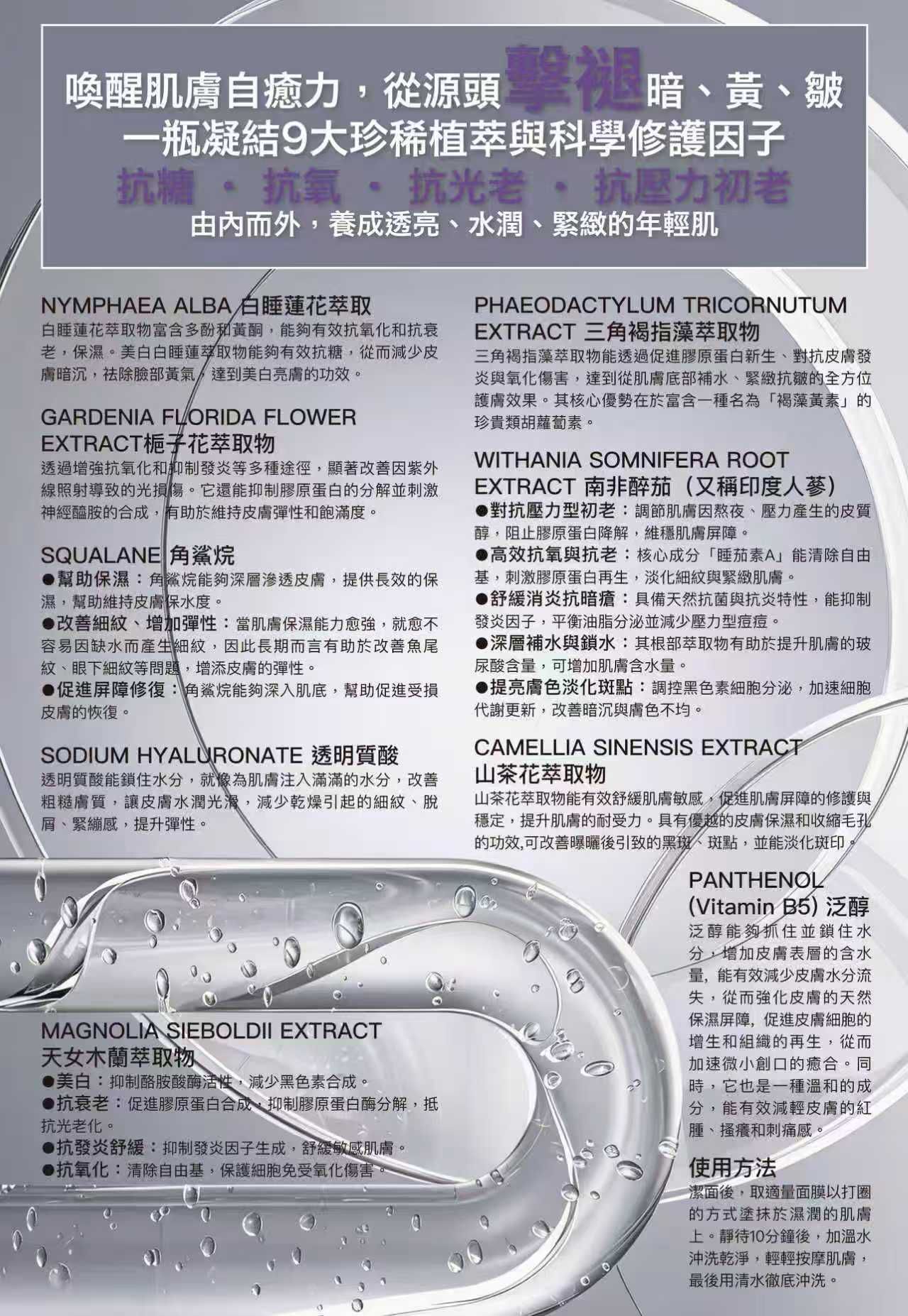 瑞士Swiss Club 3款皇牌面膜(睡蓮賦活修護面膜/紅茶緊緻撫紋面膜/零毛孔淨膚排毒白泥面膜) (買2盒平均$299/盒) - Cellmesotec