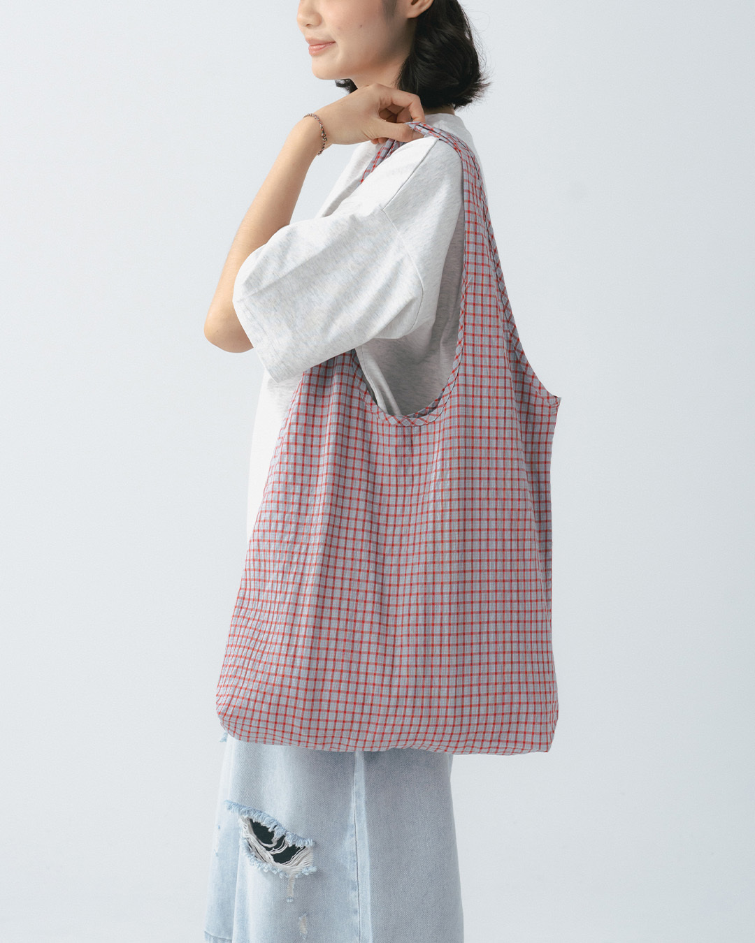 Classic checkered shoulder bag, available in three colors【06070442】in stock+pre-order