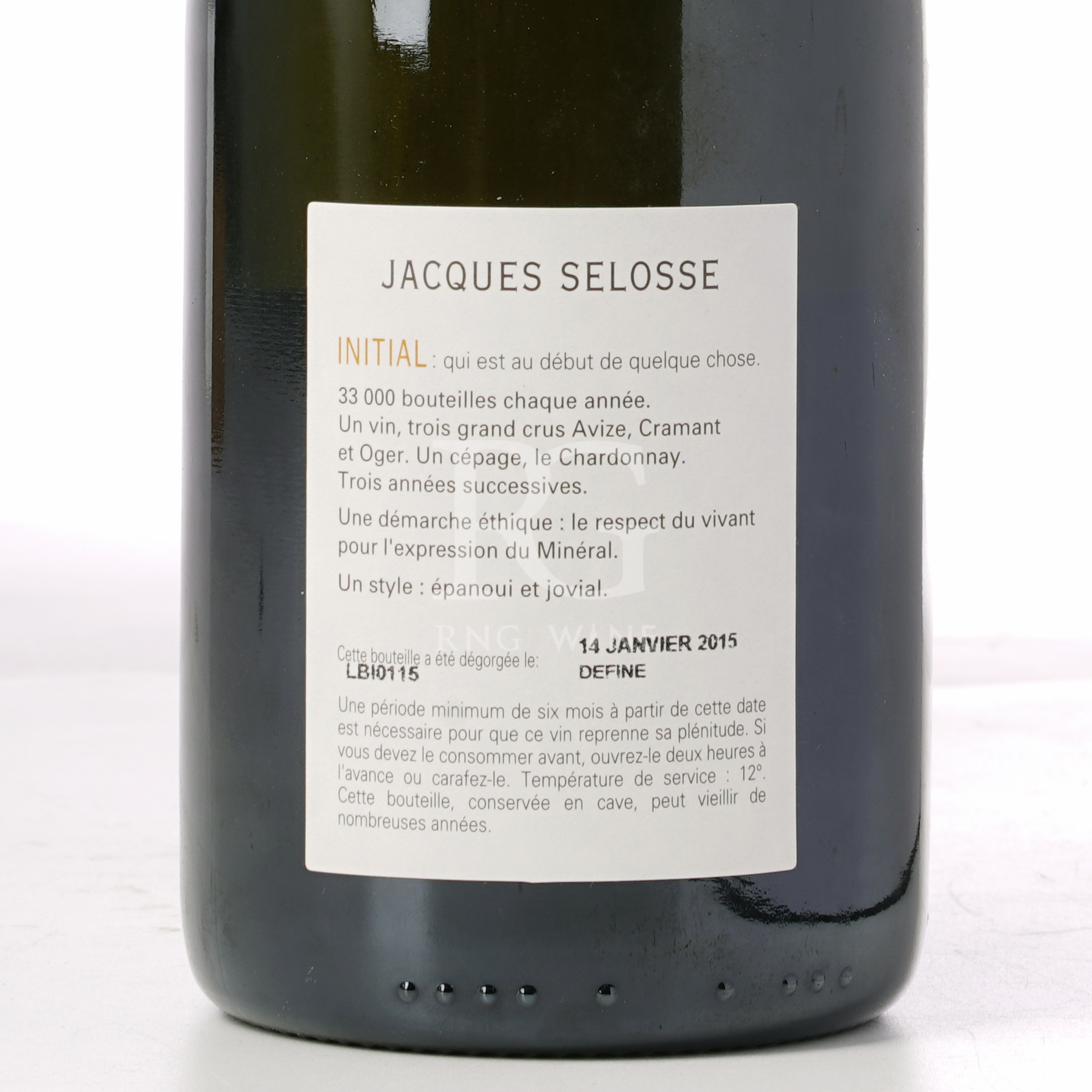 Jacques Selosse Blanc de Blancs Grand Cru Initial (Disgorged 2015) (RP95)