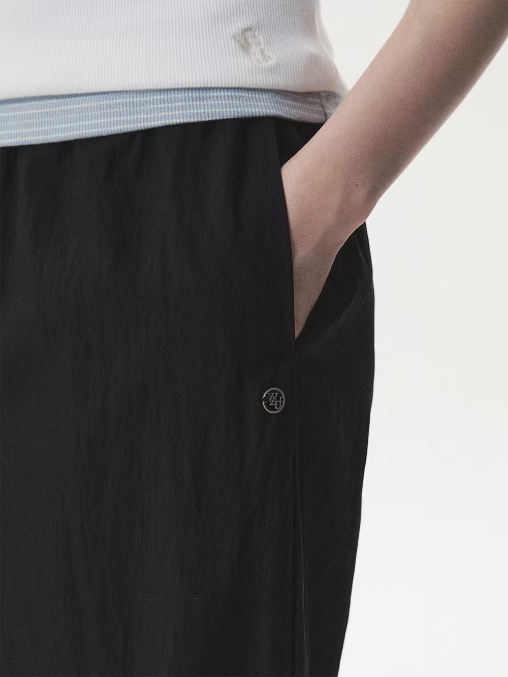 【預購】WHO.A.U H0708206 Rayon Nylon 女裝闊腳長褲