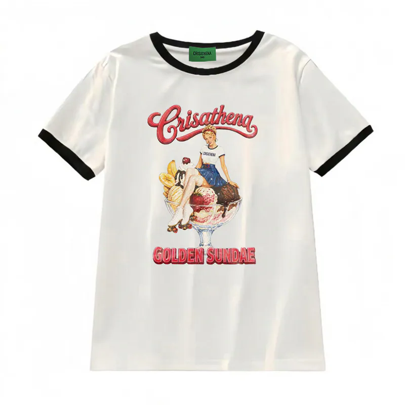 0710CR45-CRISATHENAHK-CLOTHING-Golden Sundae T-Shirt（A45）