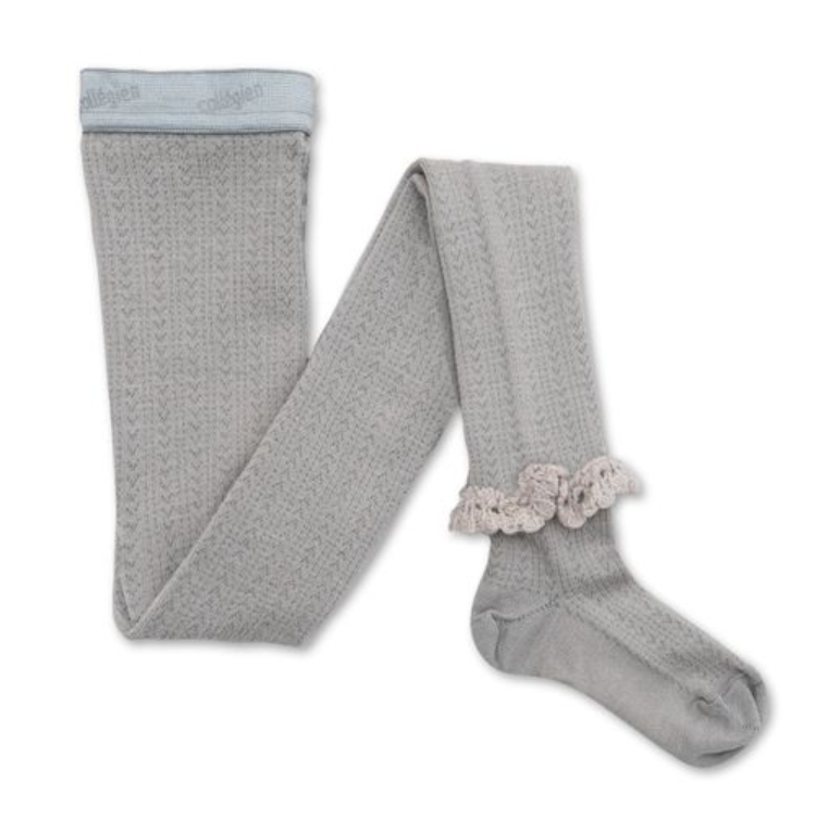 (預購) COLLEGIEN 蕾絲花邊褲襪 Daphné - 105 Gris Perle 珍珠灰