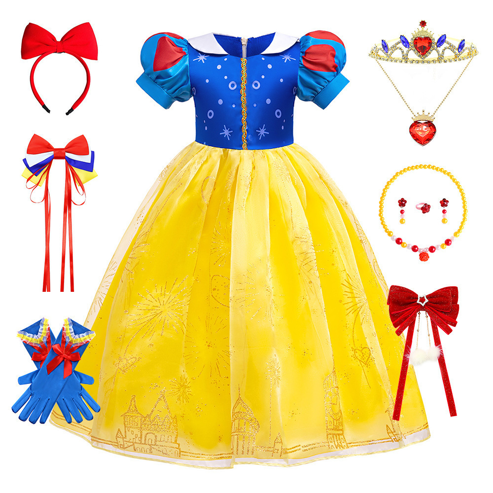 萬聖節 白雪公主禮服 印花款 100-150cm #RA35