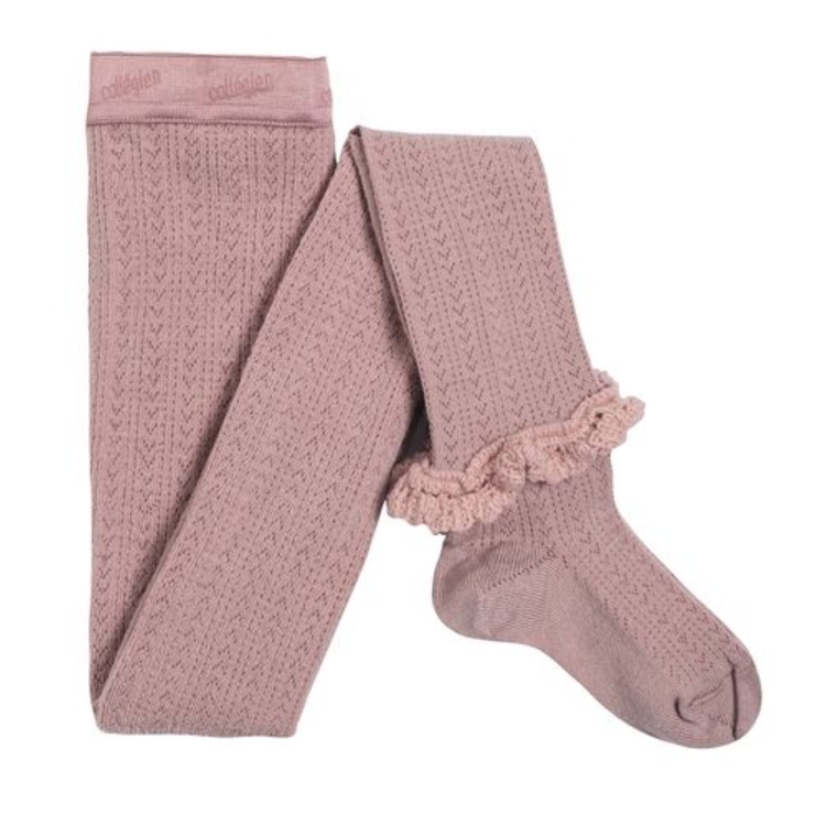 (預購) COLLEGIEN 蕾絲花邊褲襪 Daphné - 331 Vieux Rose 復古粉