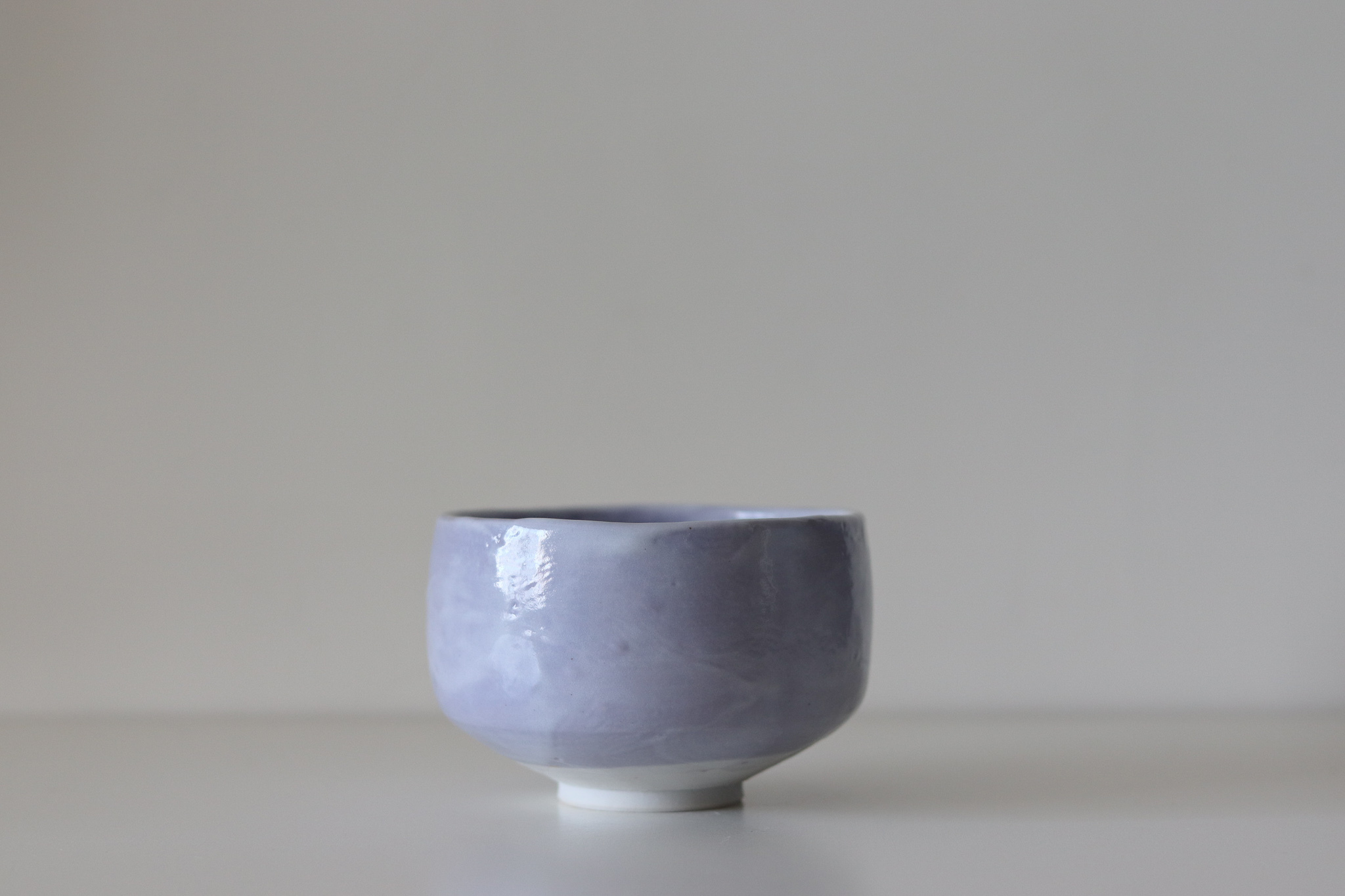 日本 美濃燒 紫志野 抹茶碗