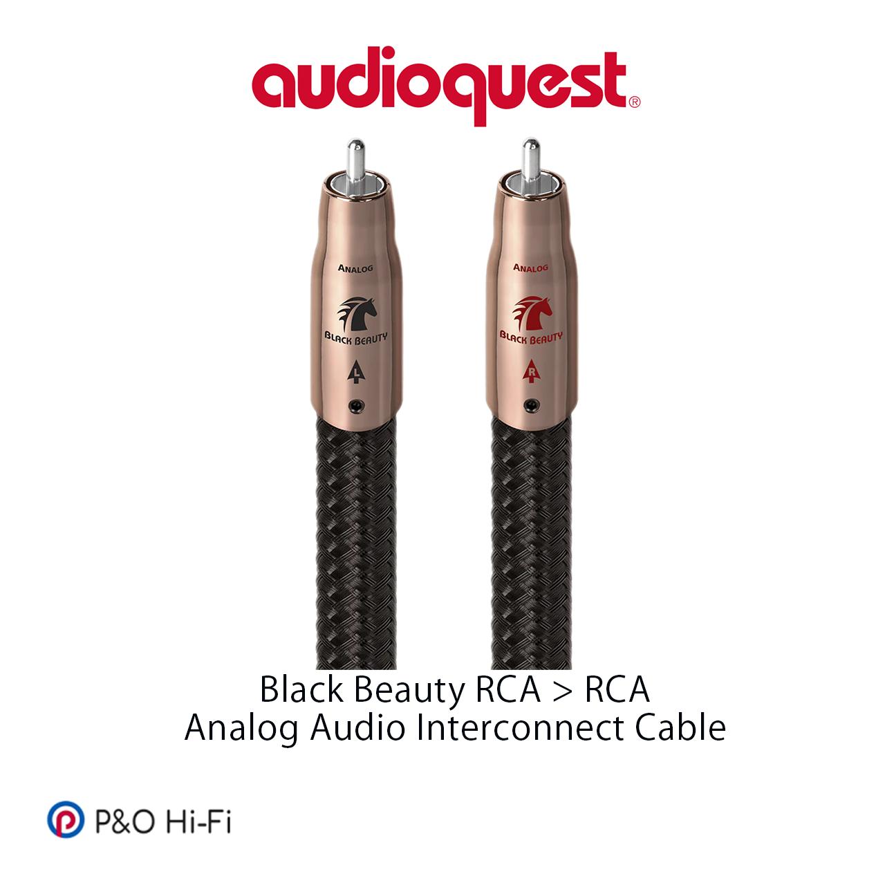 AudioQuest Black Beauty (黑駿) RCA > RCA Mythical Horses Series (神駒系列) 模擬訊號線 (一對)