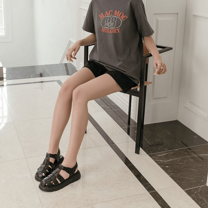 mac moc｜[單身即地獄5金高恩PICK] 三間魔術貼款 Crome Sandals (4.5cm) [3 colors]