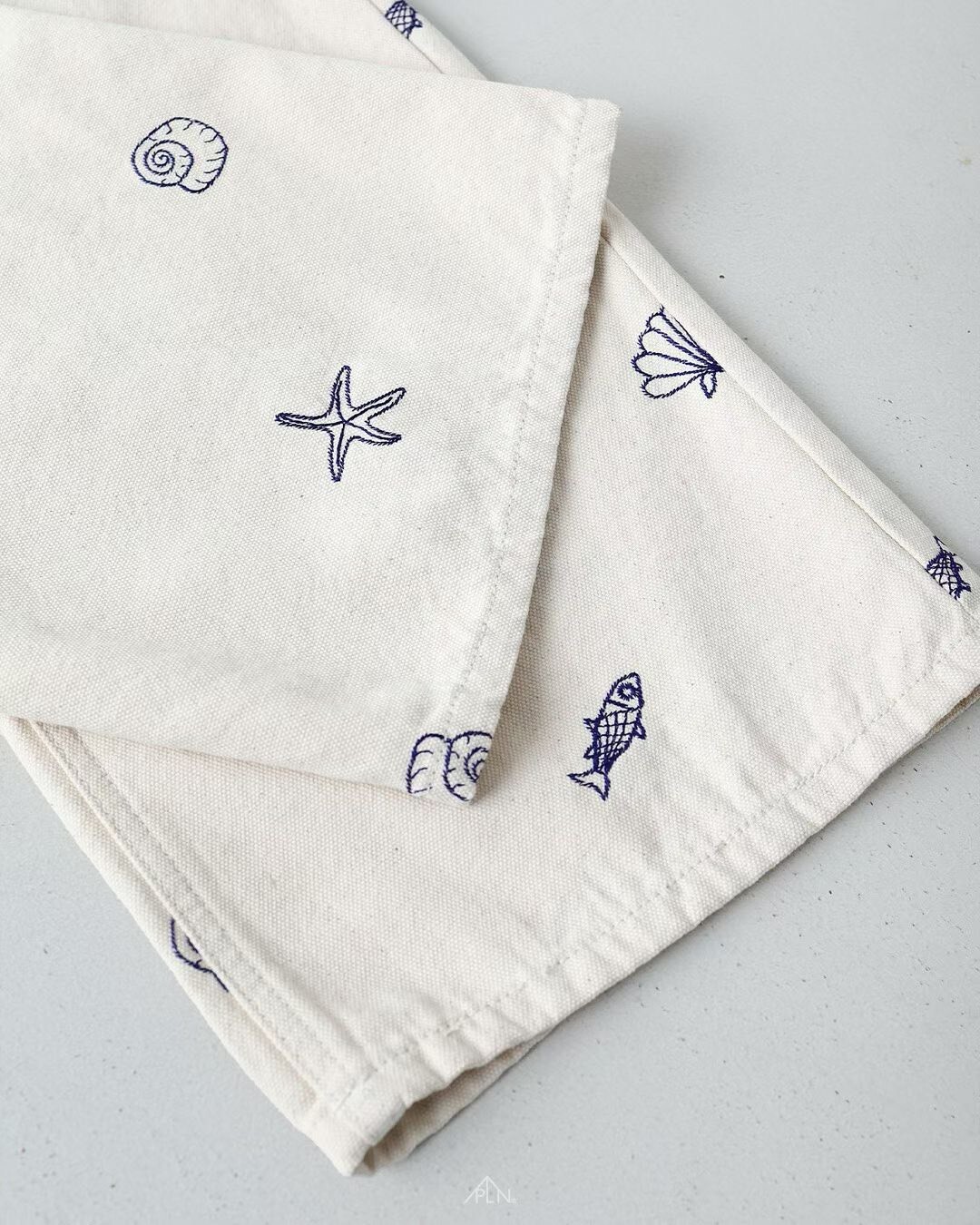 #AJ41星砂貝殼刺繡直筒褲