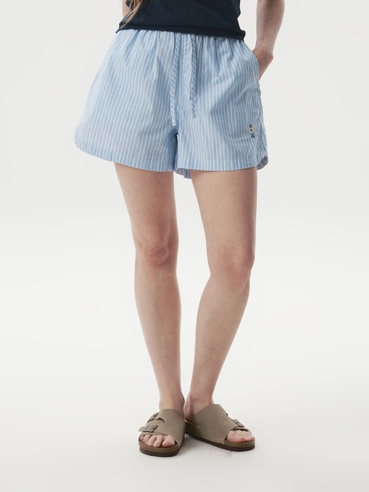 【預購】WHO.A.U H0708215 Steve 女裝條紋短褲