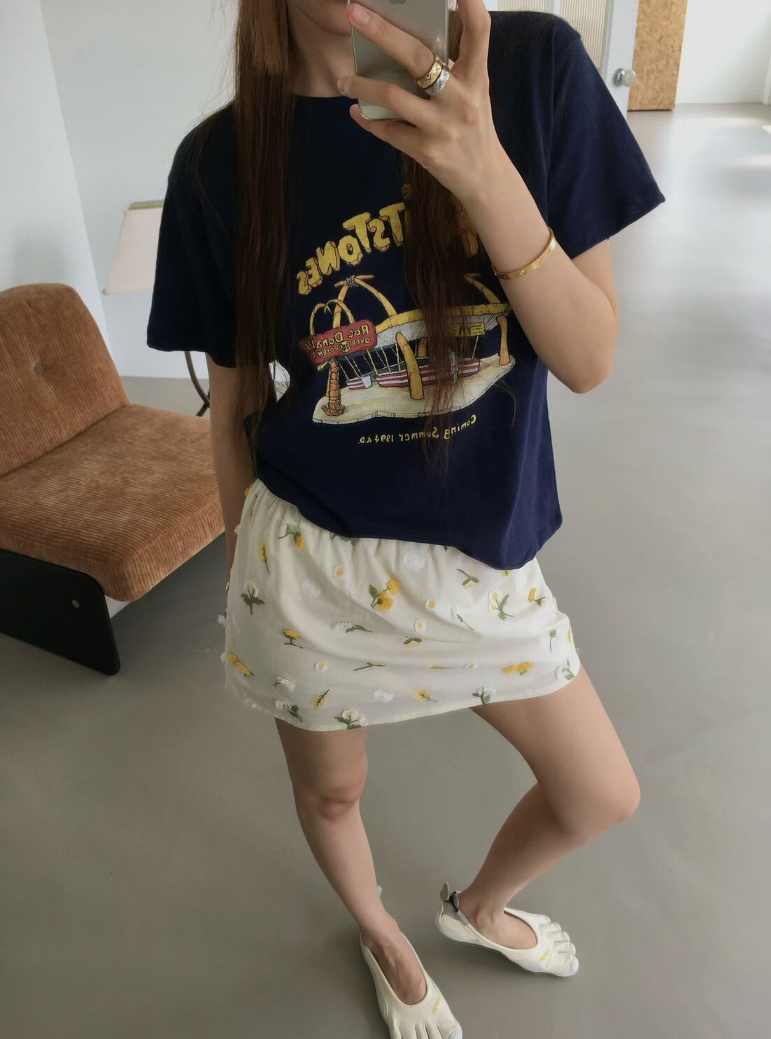 #AJ44寧夏小花紗感褲裙