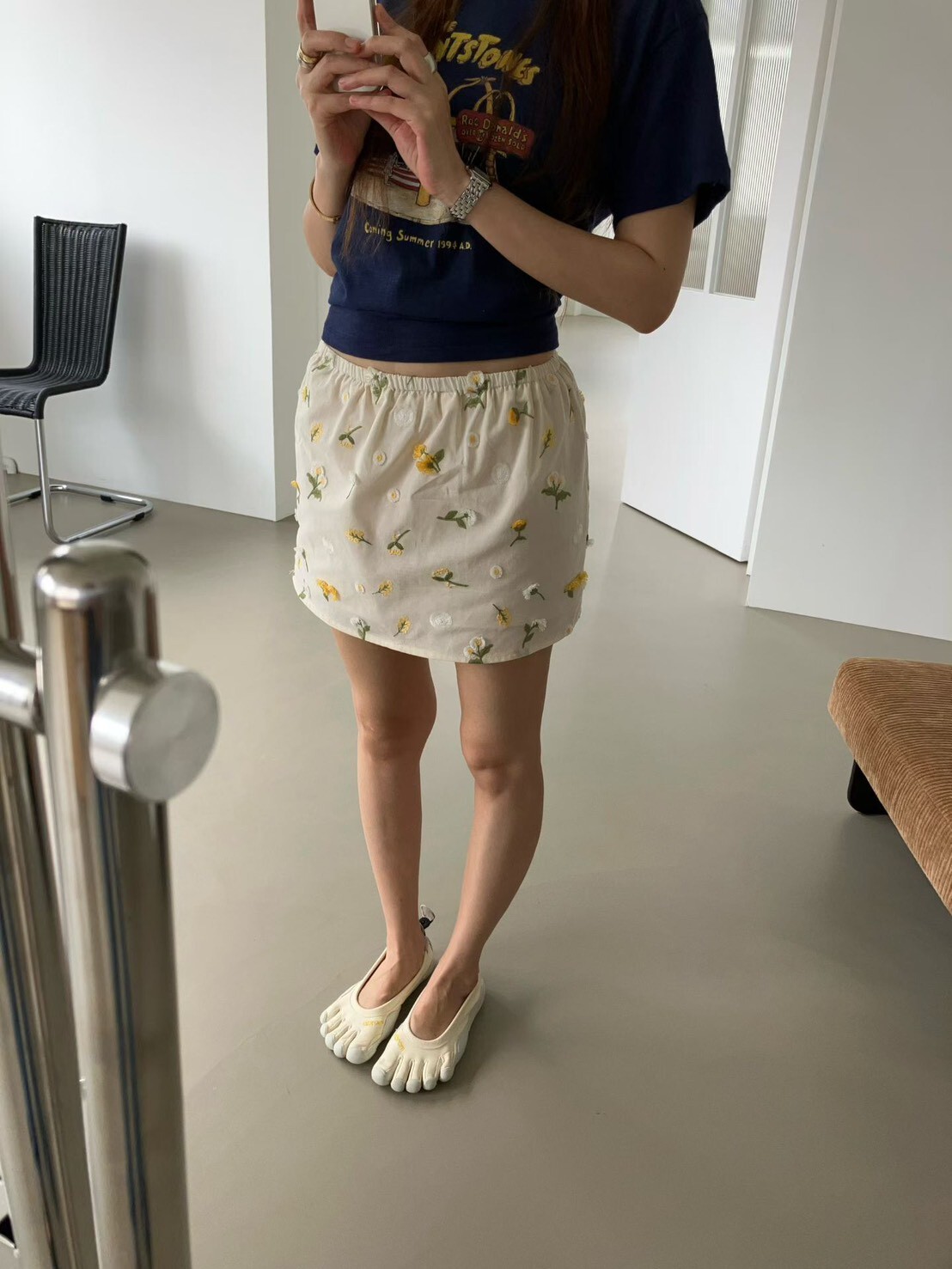 #AJ44寧夏小花紗感褲裙