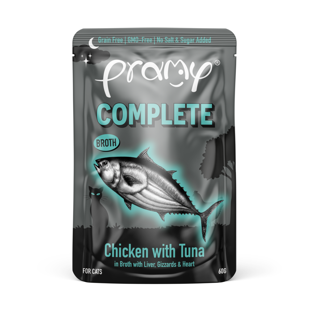 Pramy Midnight Prey Chicken with Tuna in Broth for Cats 60g