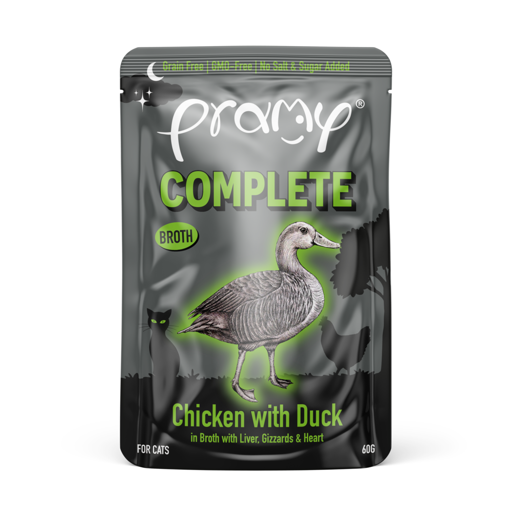 Pramy Midnight Prey Chicken with Duck in Broth for Cats 60g