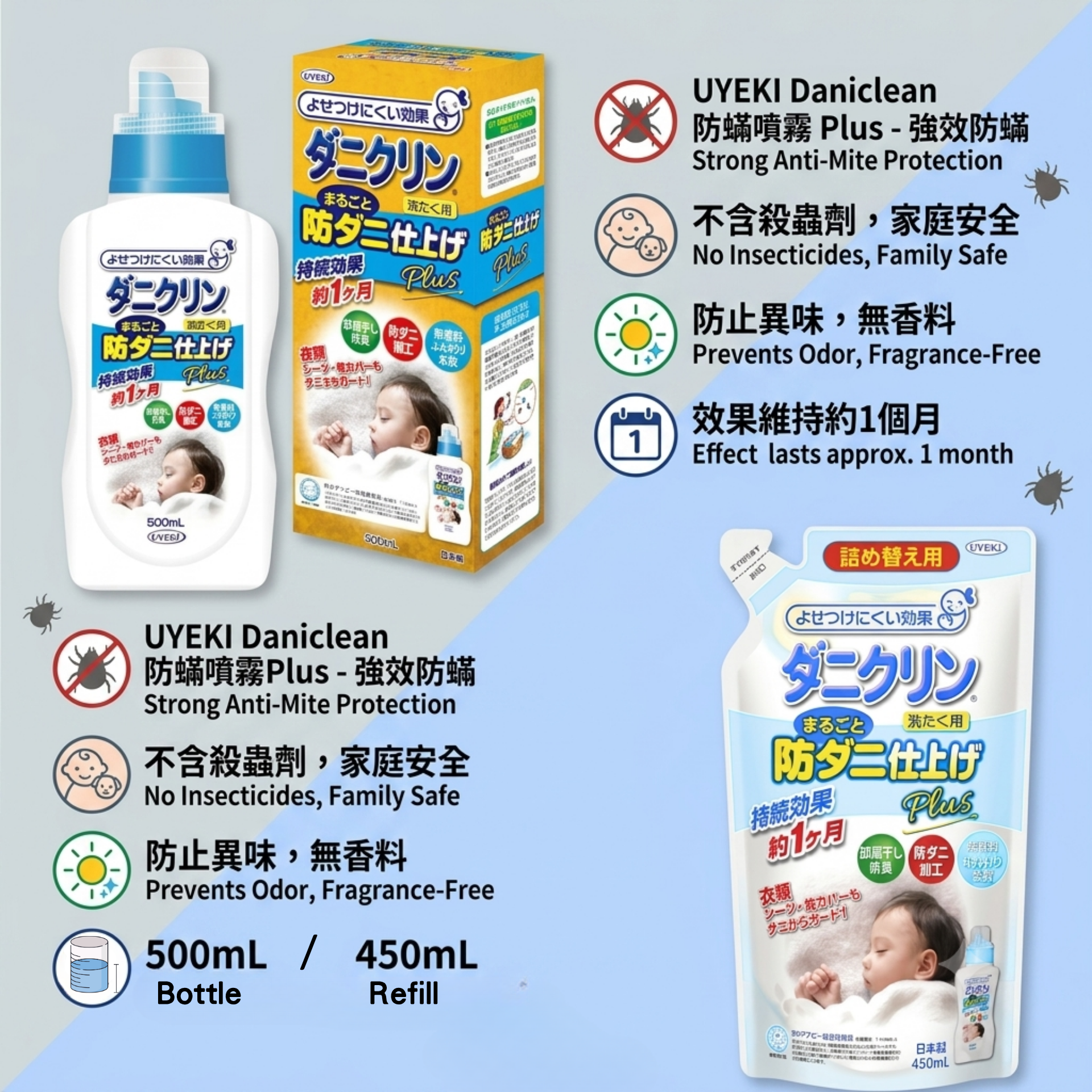 UYEKI - 特效塵蟎抗菌柔順劑