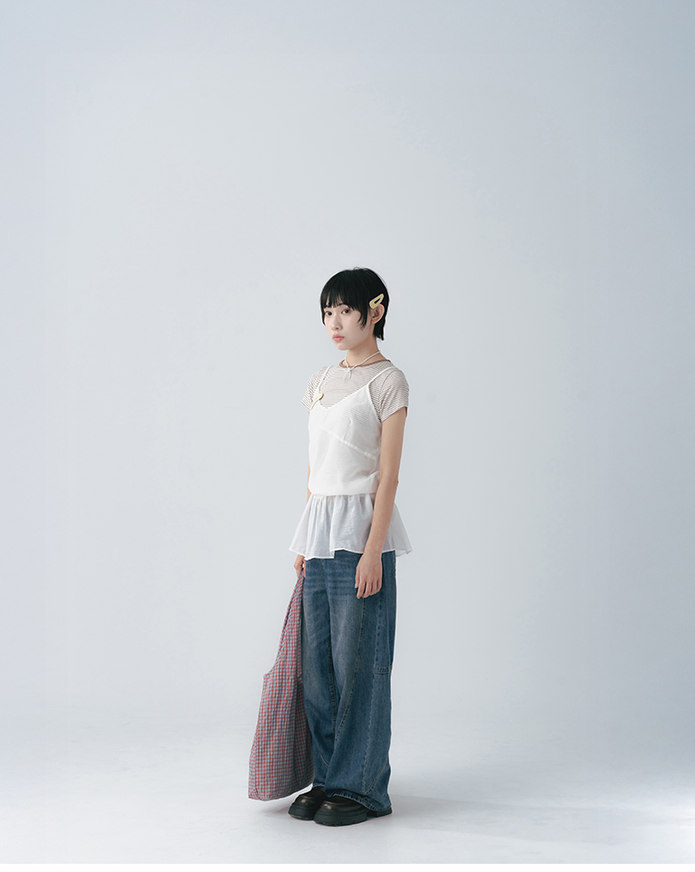 Simple plain ruffled thin-shoulder cover-up vest【01099746】in stock+pre-order
