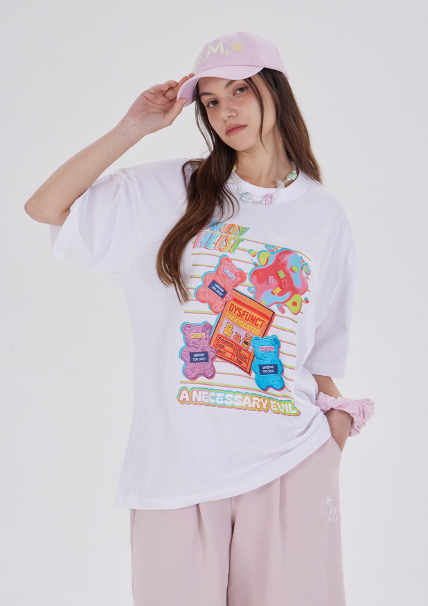 韓國代購 棒棒糖 男女同款 HEIST JELLY BEARS T-SHIRT