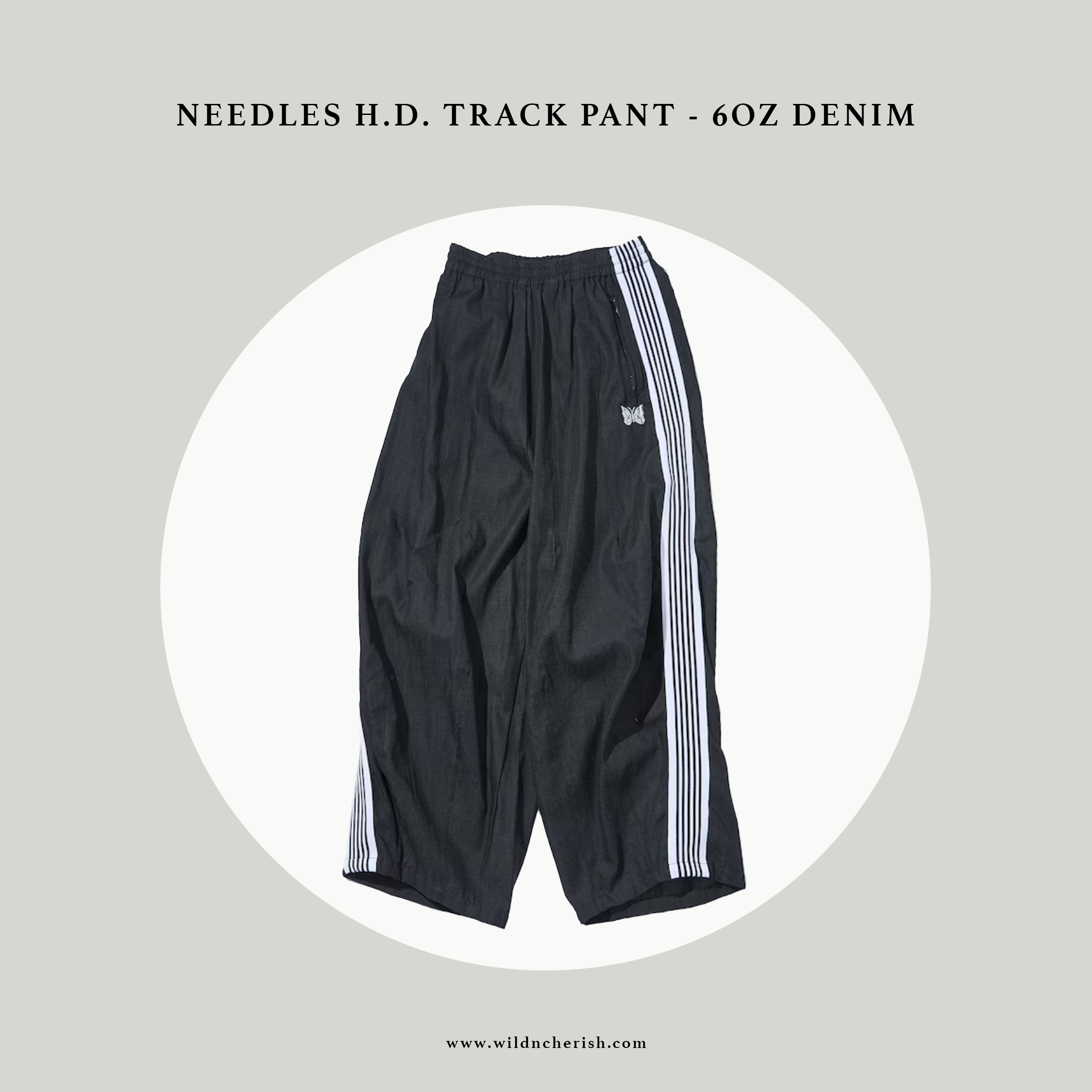 預訂 | NEEDLES H.D. Track Pant - 6oz Denim 別注 輕磅牛仔布