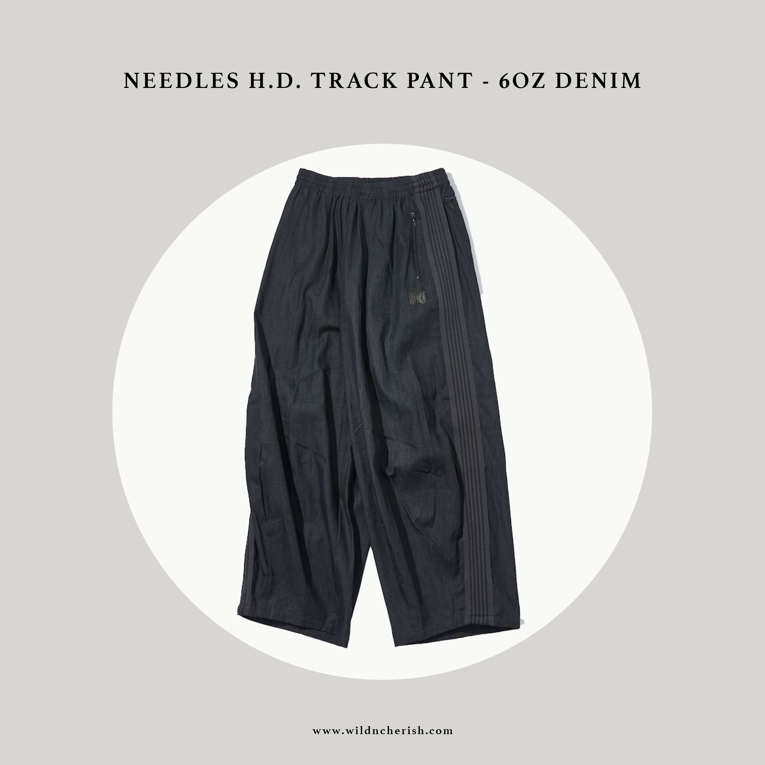 預訂 | NEEDLES H.D. Track Pant - 6oz Denim 別注 輕磅牛仔布