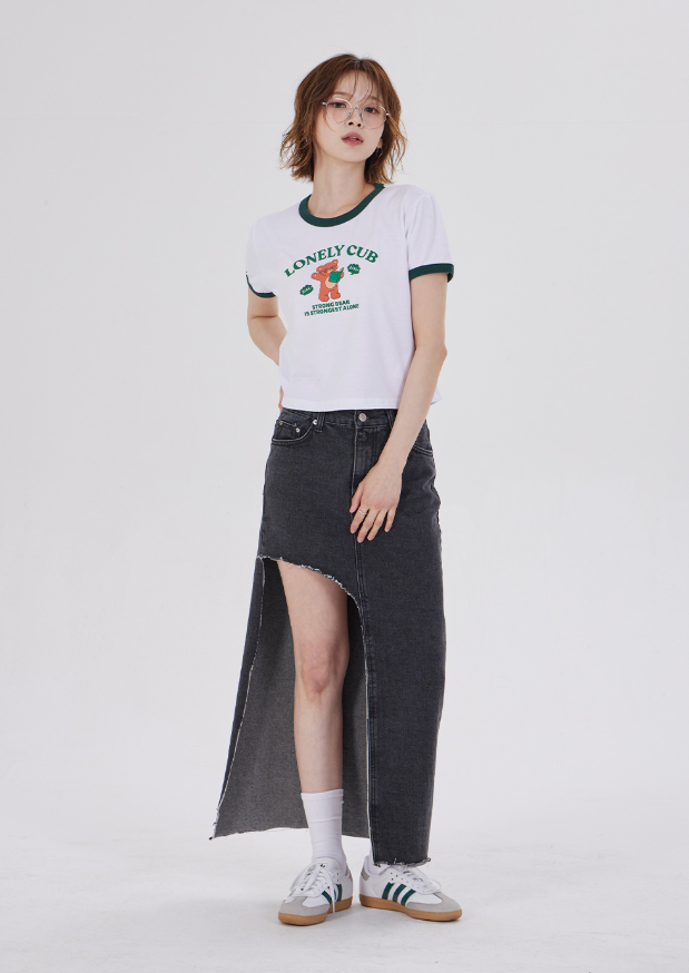 韓國代購 棒棒糖 女款 LONELY CUB RINGER T-SHIRT