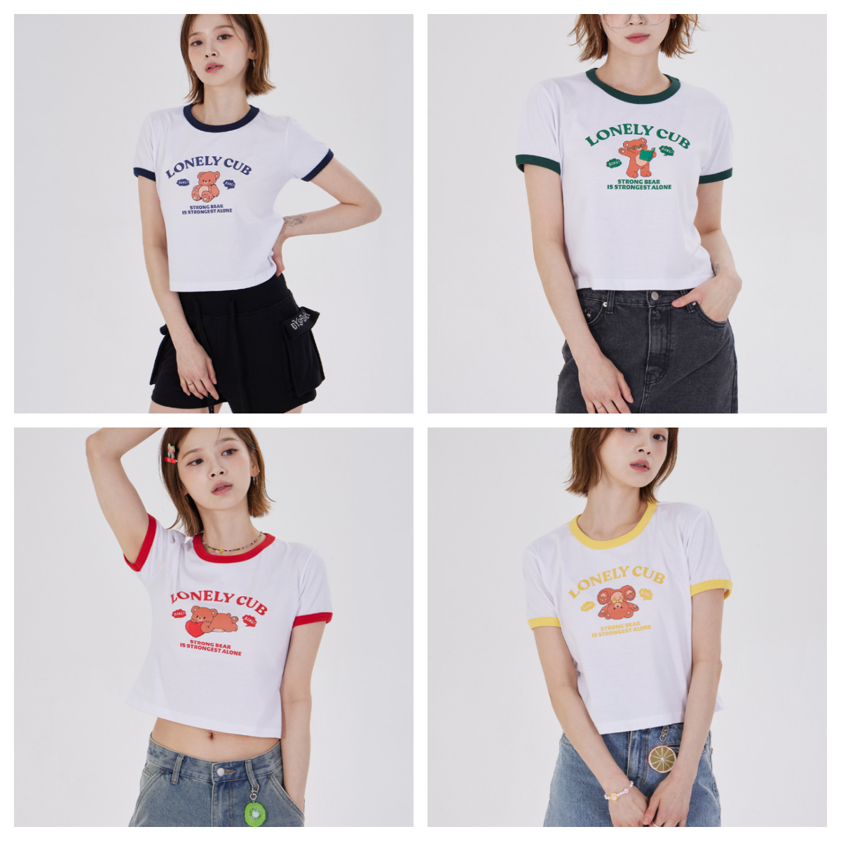 韓國代購 棒棒糖 女款 LONELY CUB RINGER T-SHIRT