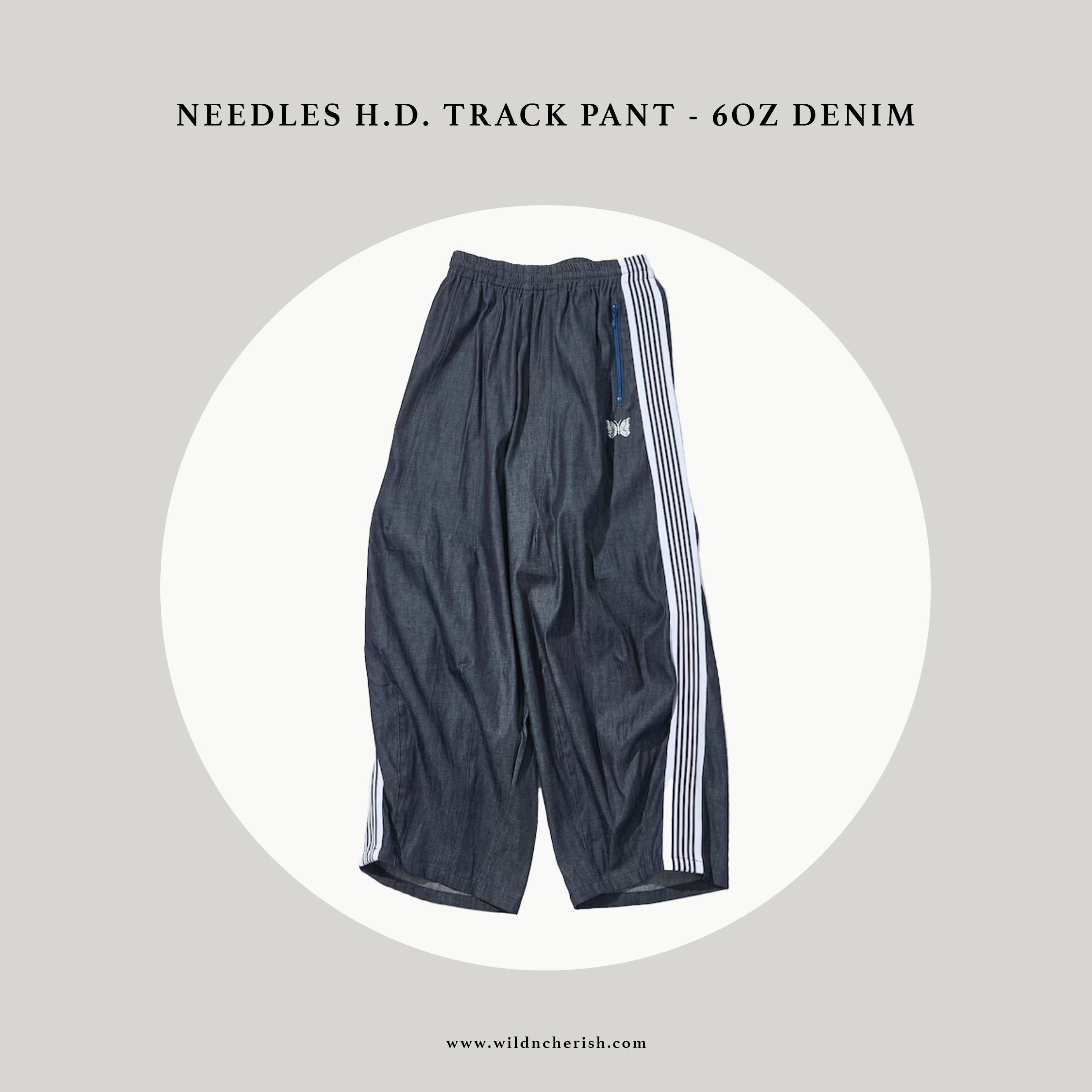 預訂 | NEEDLES H.D. Track Pant - 6oz Denim 別注 輕磅牛仔布