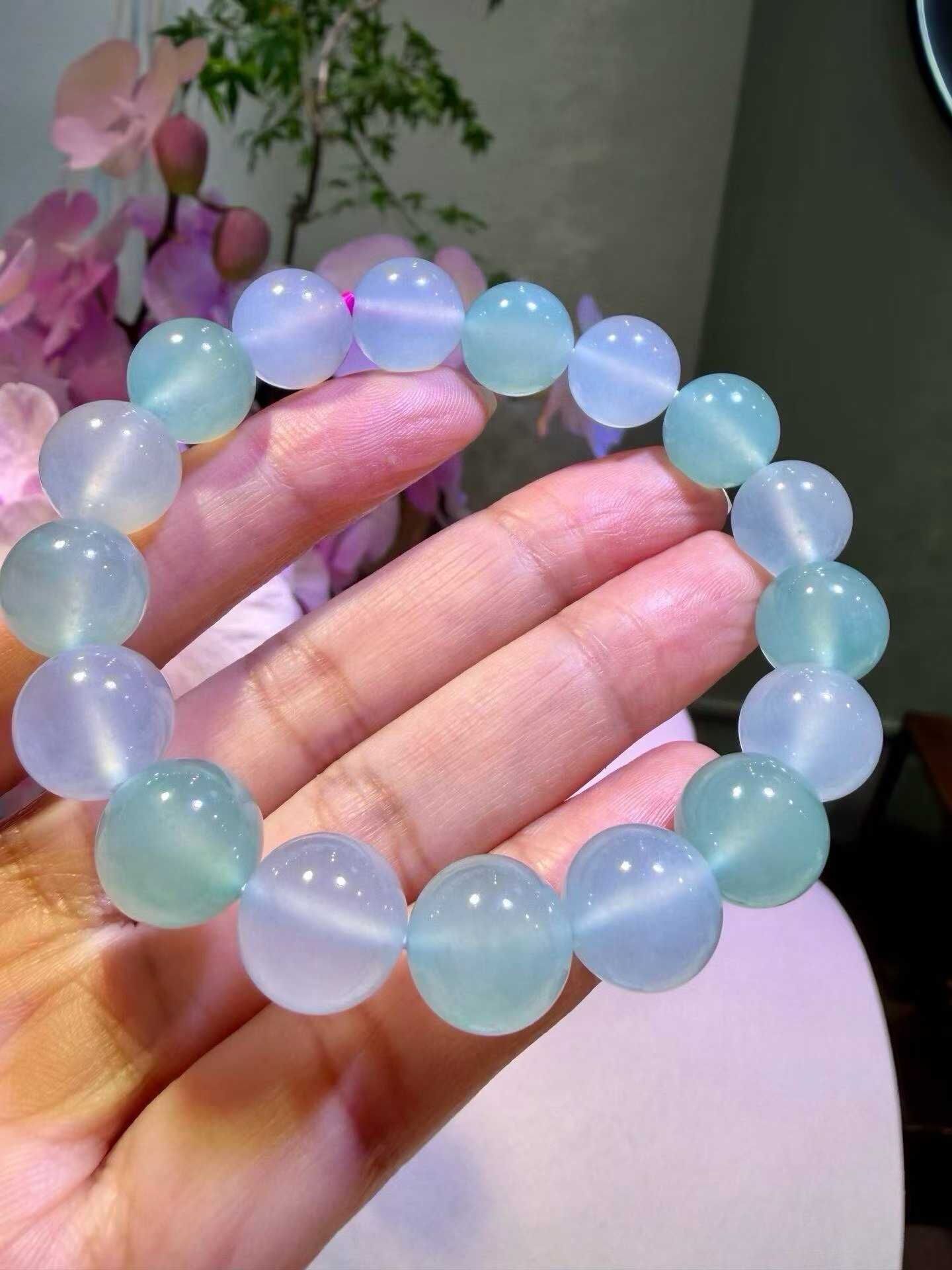 翡翠高冰手串 (12.5mm直徑),天然翡翠A玉, 緬甸玉, Jade, Jadeite