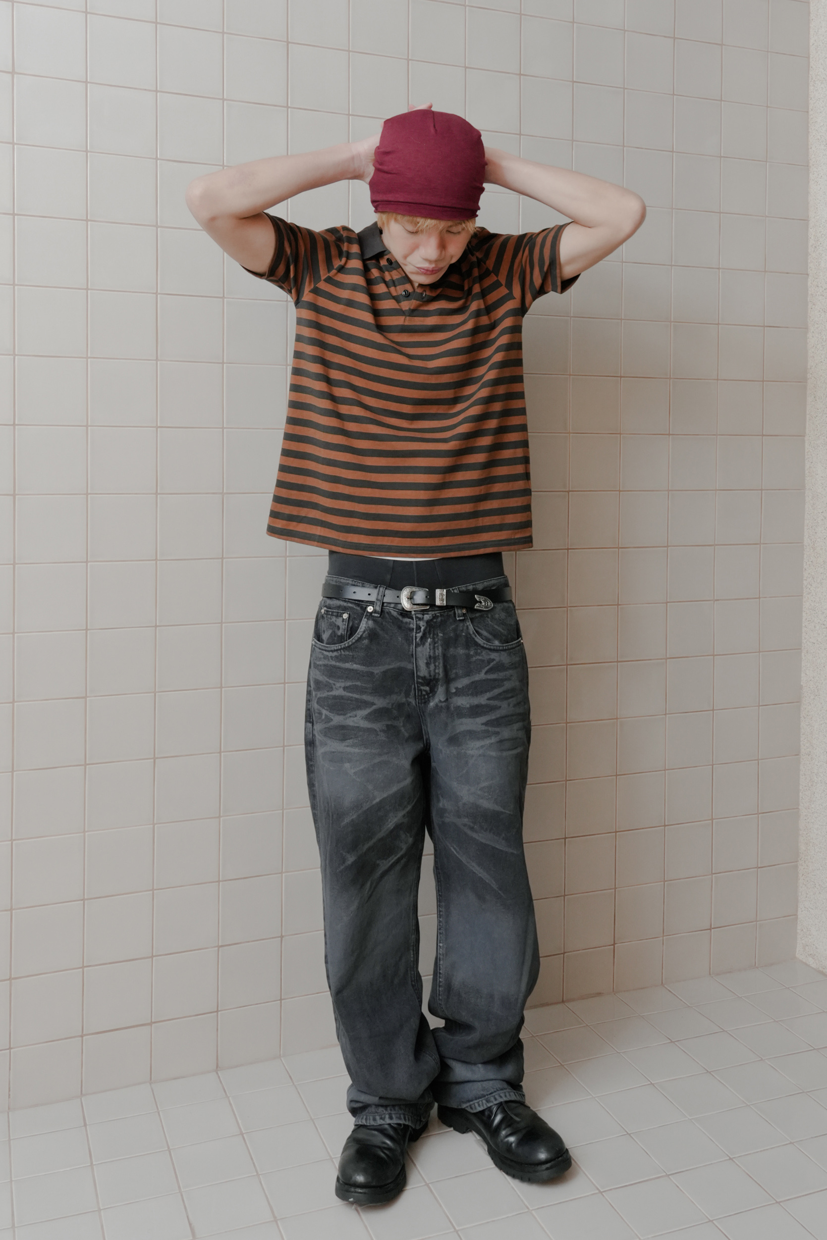 blood wash denim pants #牛仔褲