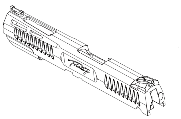 Aluminum Hi-CAPA Slide for TM / Trinity / Trinity-X – Silver
