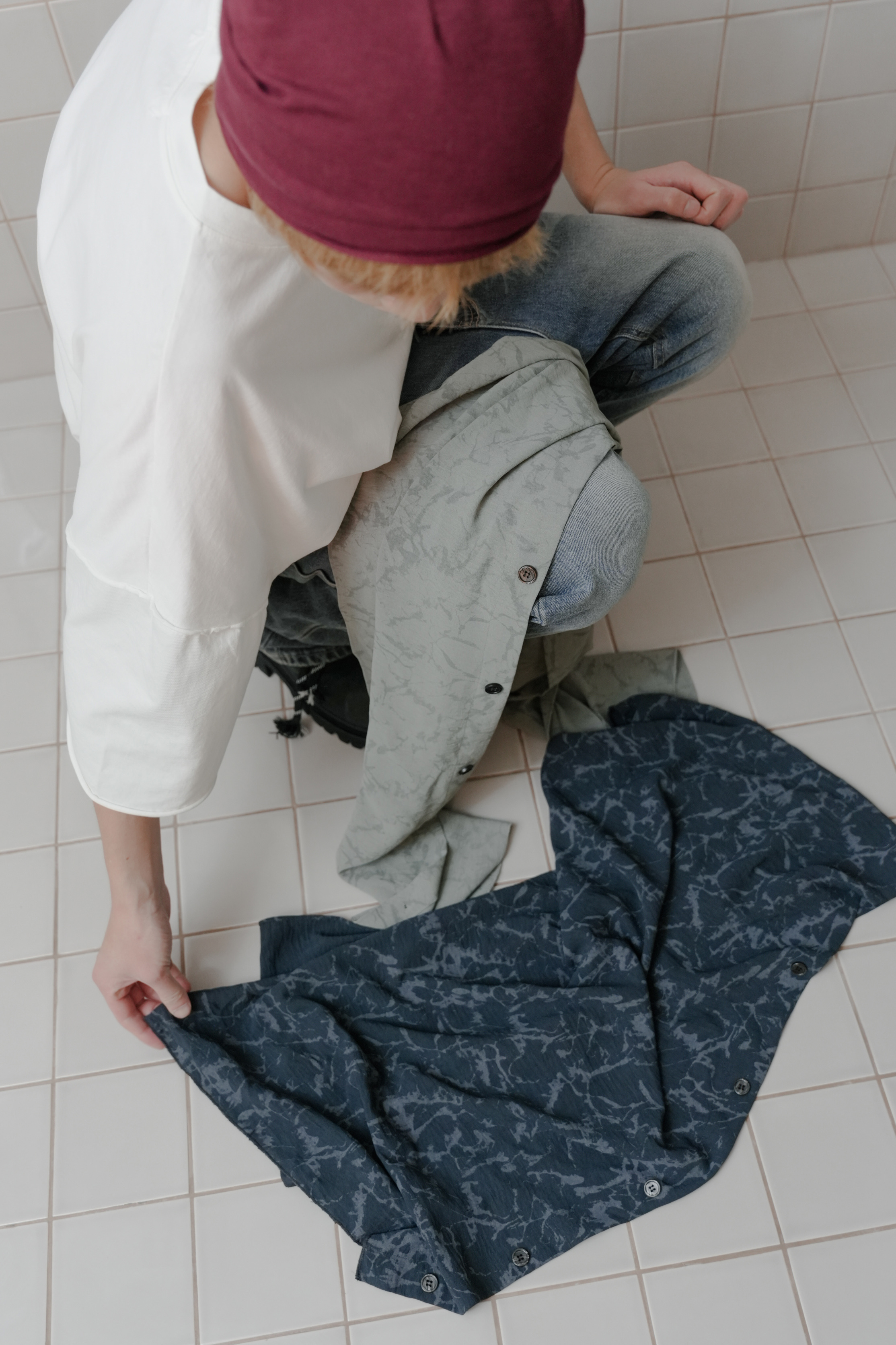 button scarf #絲巾