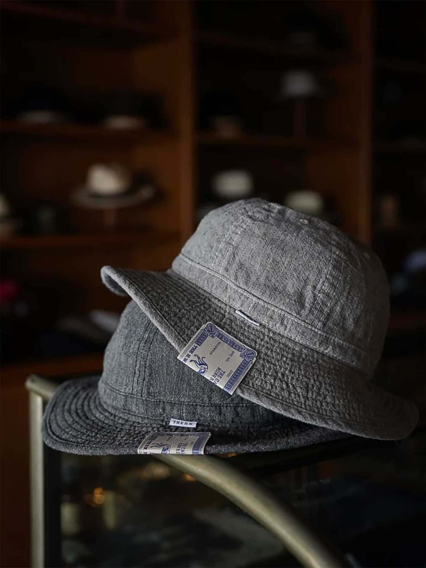 THE H.W. DOG ＆ CO. FATIGUE HAT The H.W. Dog & Co. Linen Fatigue Hat Black
