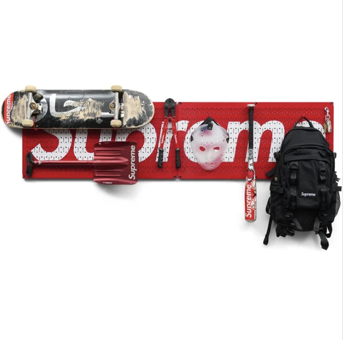 -(C)-SUPREME / WALL CONTROL PEGBOARD PANEL SET OF 2 洞洞板 紅色-A21SS26