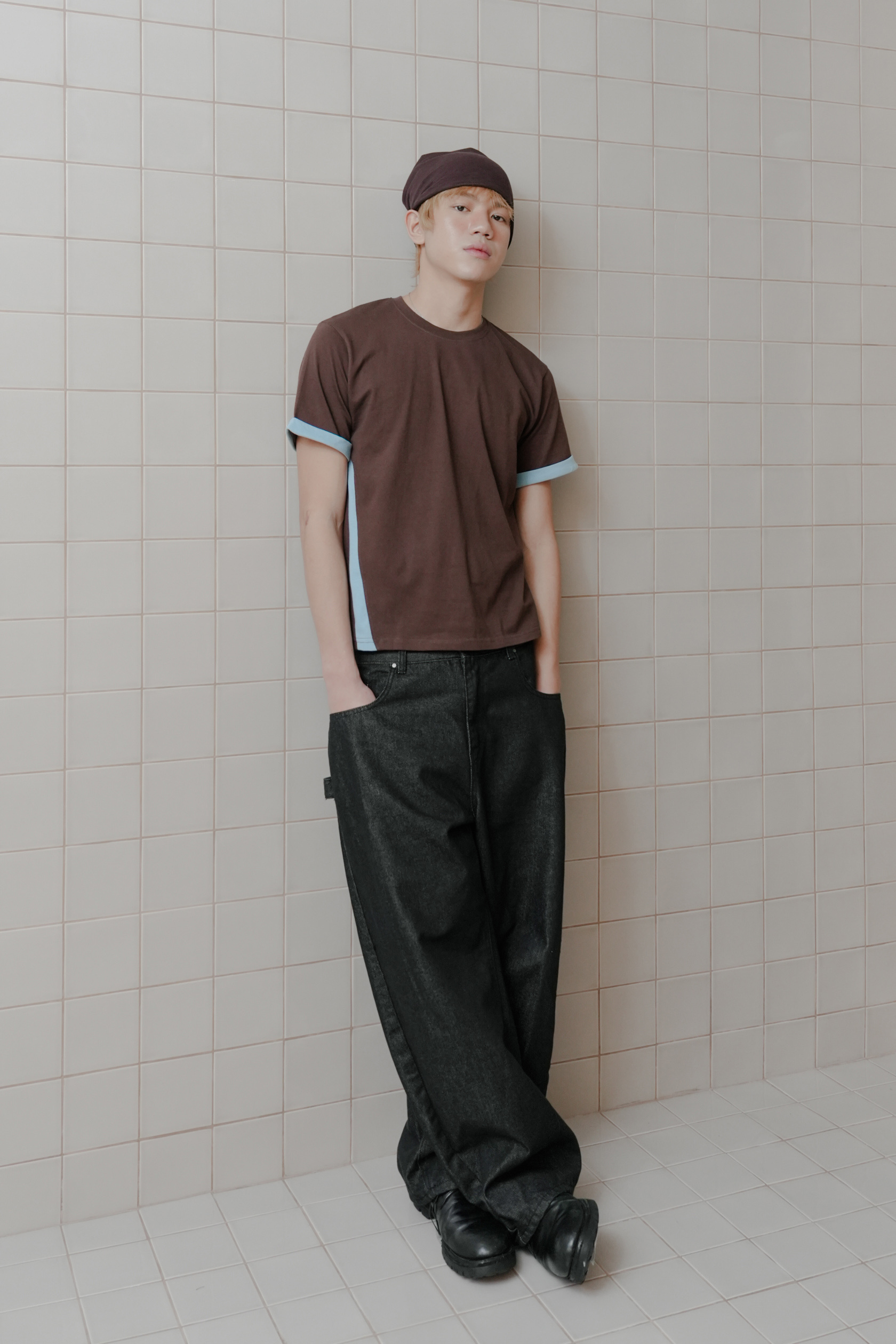 denim fatigue pants #長褲