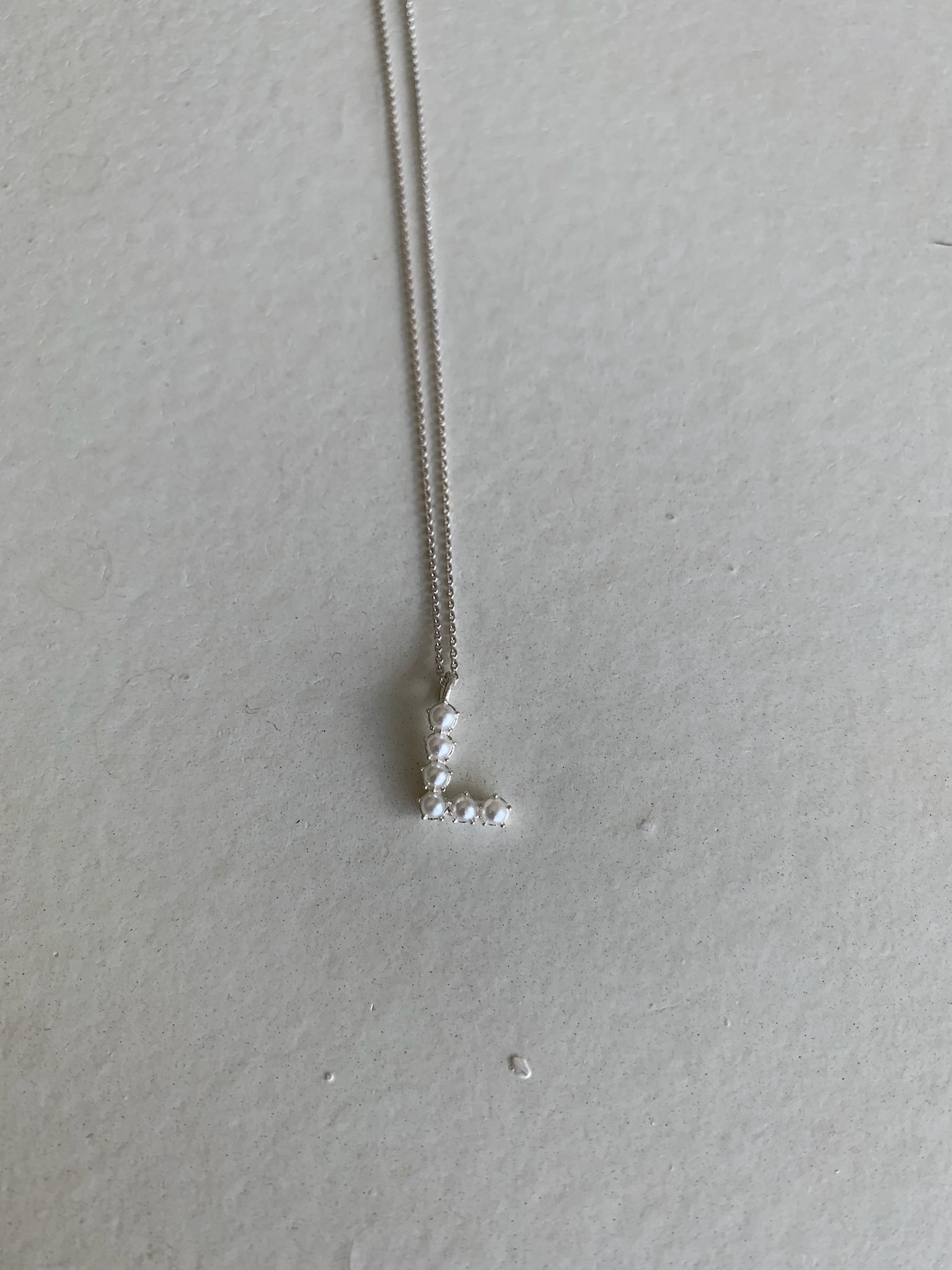 J67/ L英文字母珠珠純銀項鍊