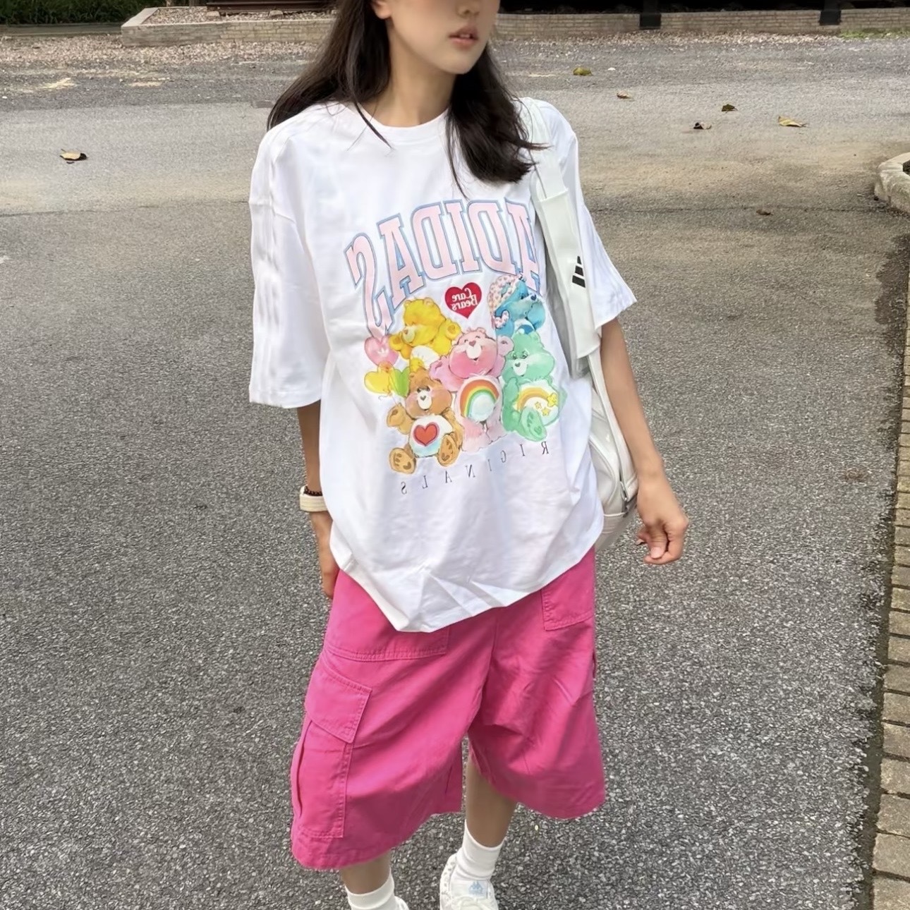 CARE BEARS x ADIDAS ORIGINALS 彩虹熊 短袖 上衣 KR1480