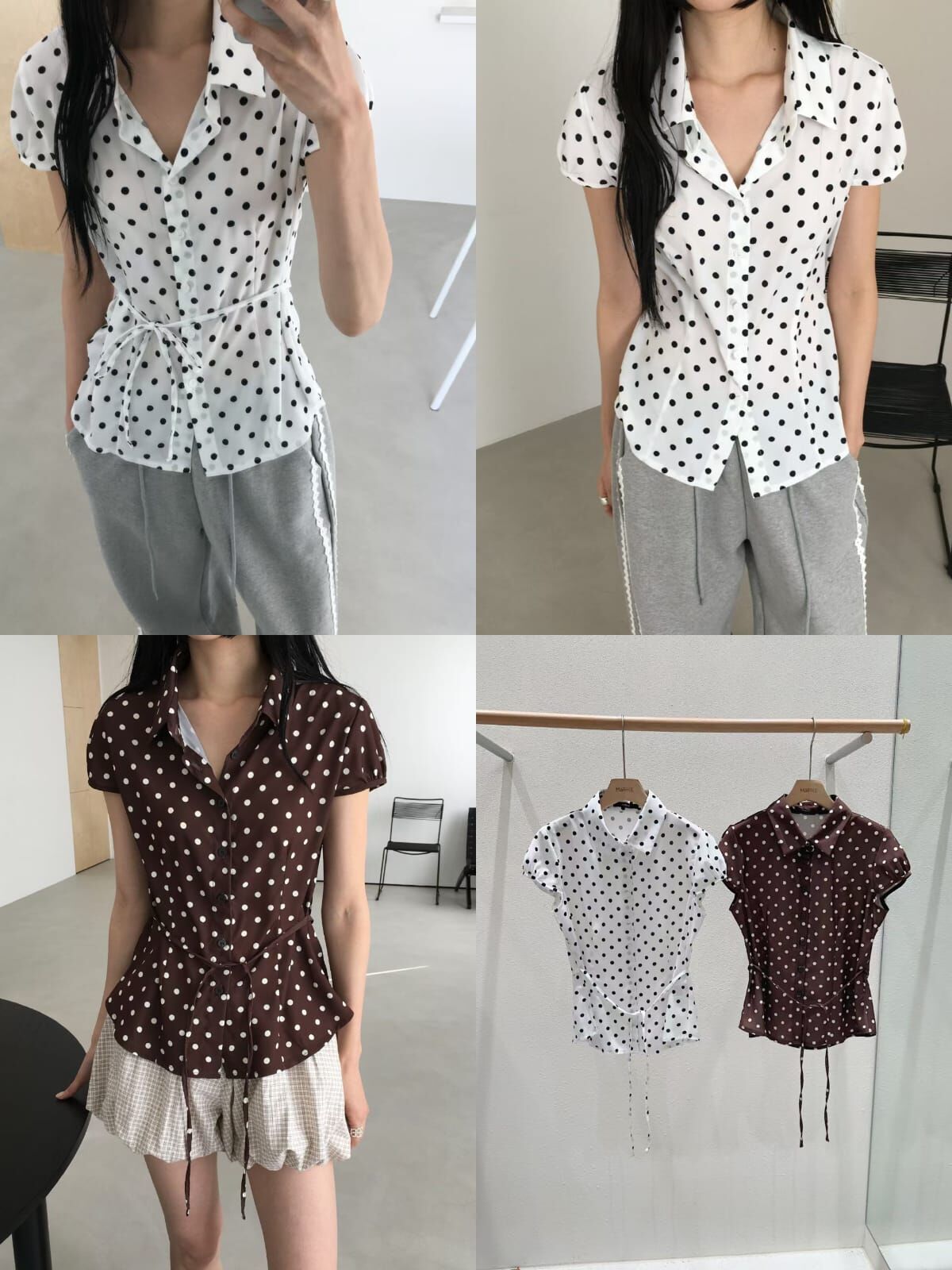 CC83 復古波點上衣 *特價貨品不設退換*