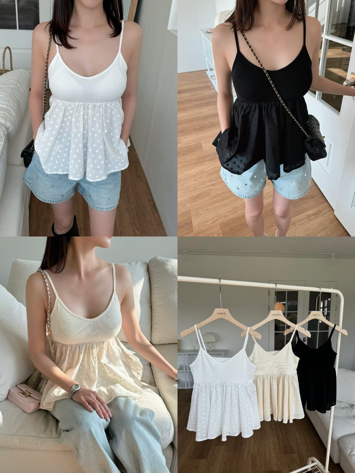 CC80 波點裙擺吊帶 *特價貨品不設退換*