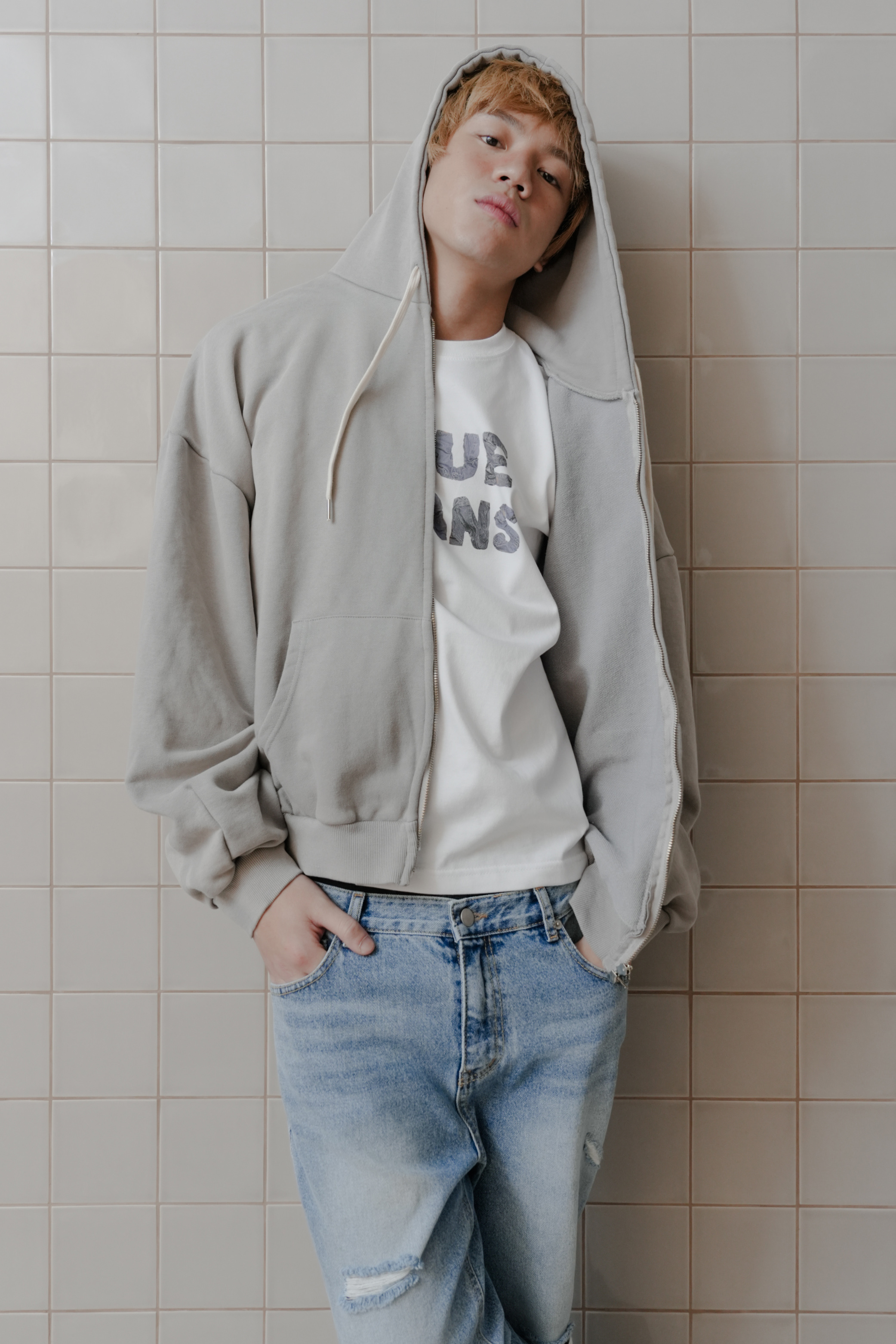 vintage french terry hoodie #外套