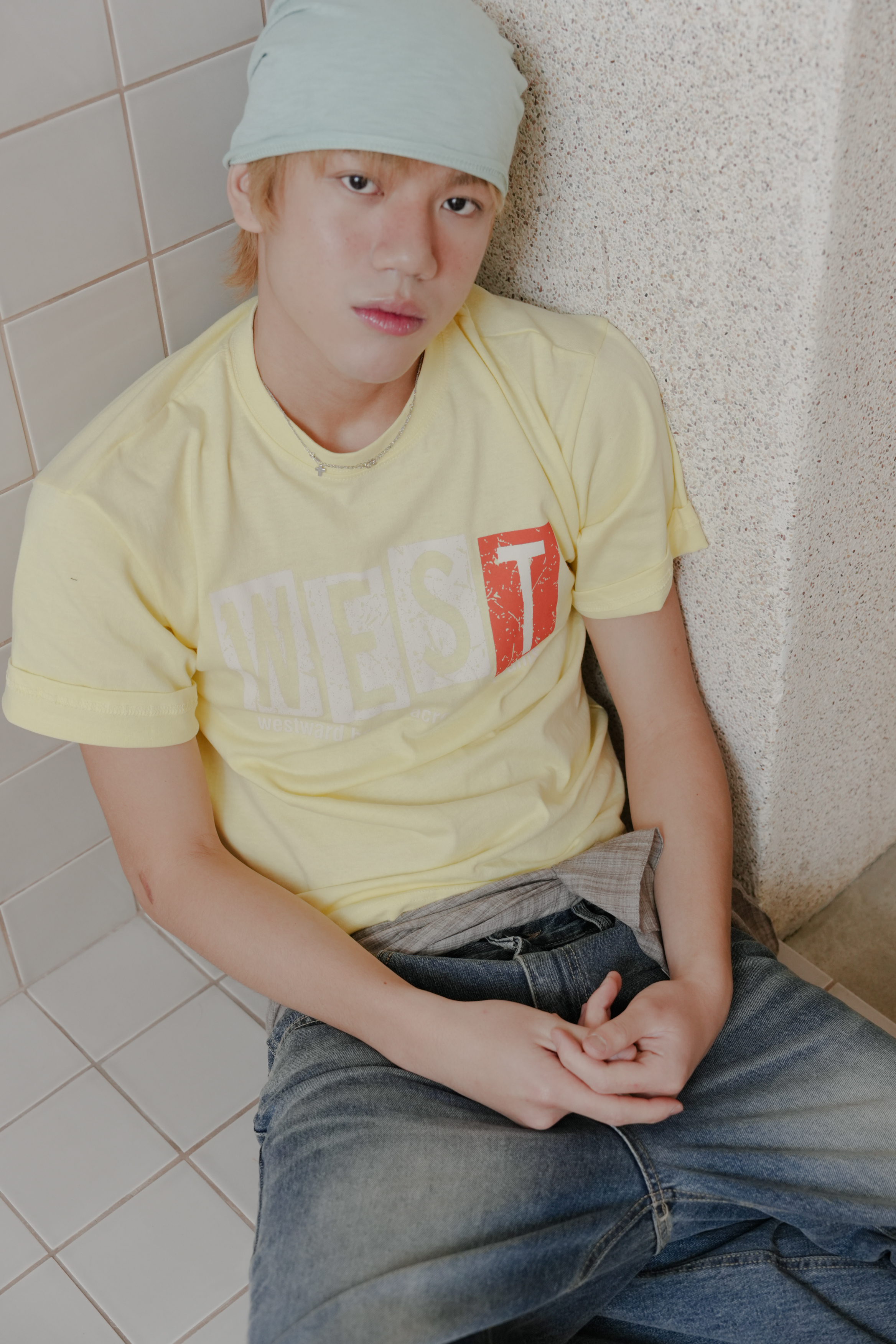 west printed crop tee #上衣