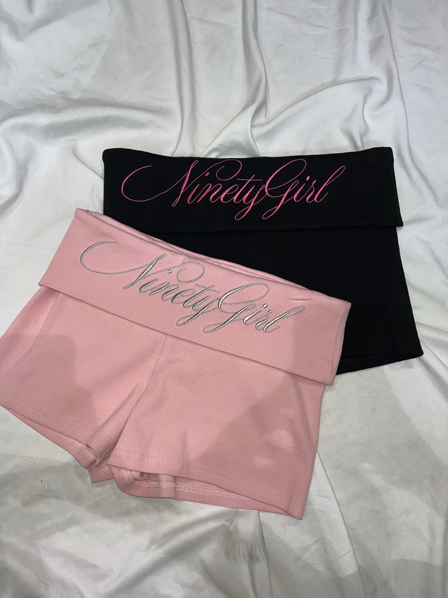 Cross Logo Studded Micro Shorts