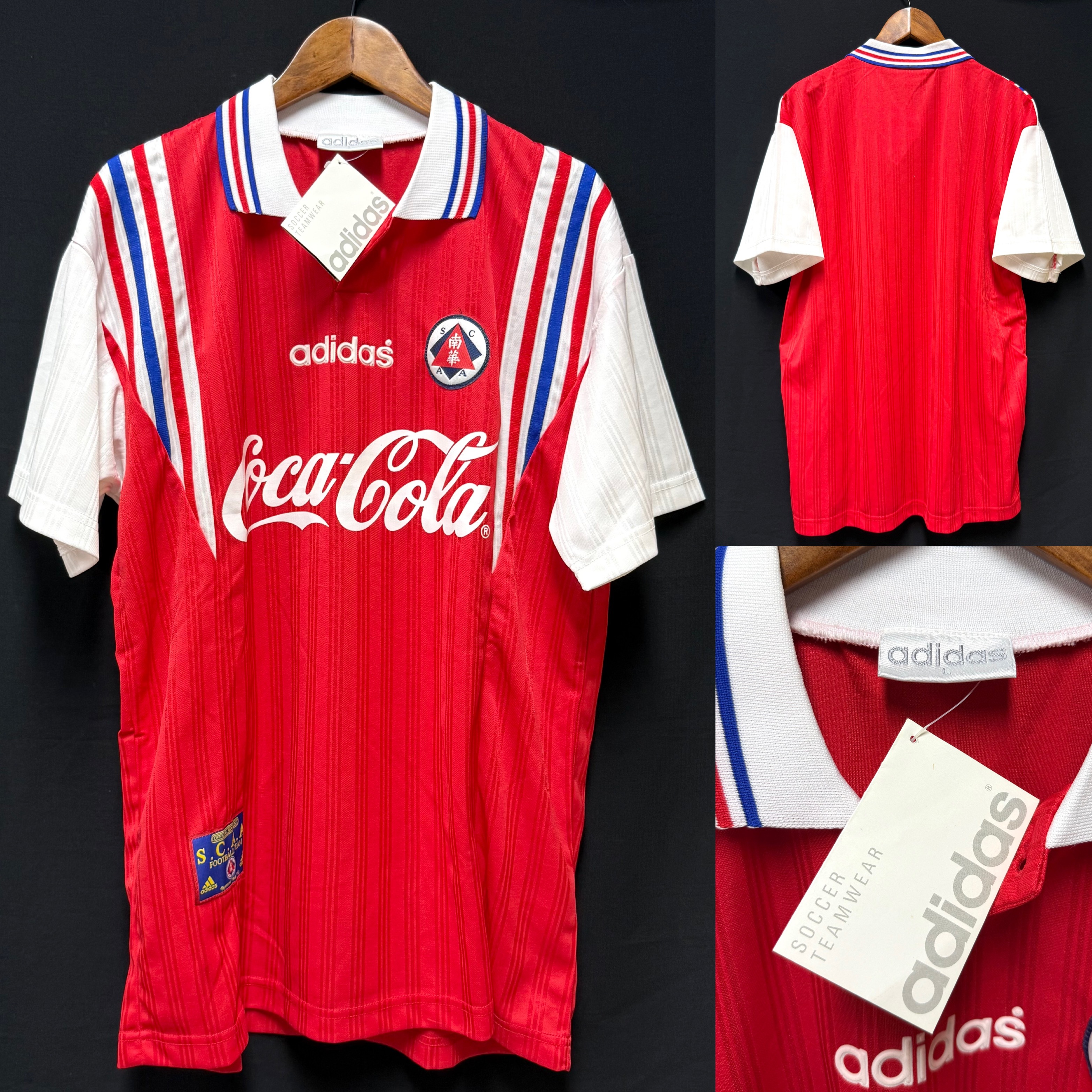 (BNWT) South China Football Team 1996-1997 Adidas Home Shirt