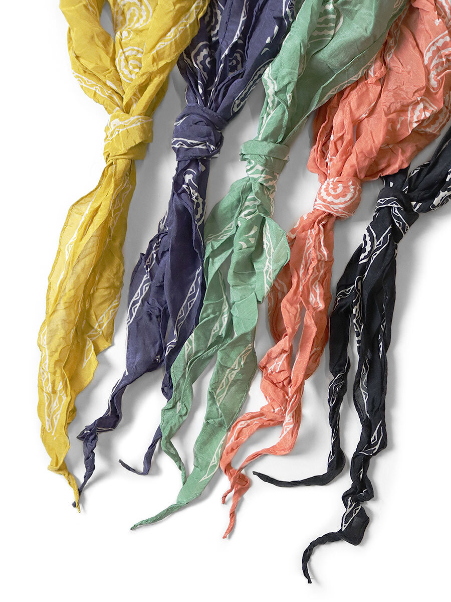 2026SS KAPITAL Washed silk neckerchief 變形蟲花紋 絲巾 領巾 現貨 EK1910XM