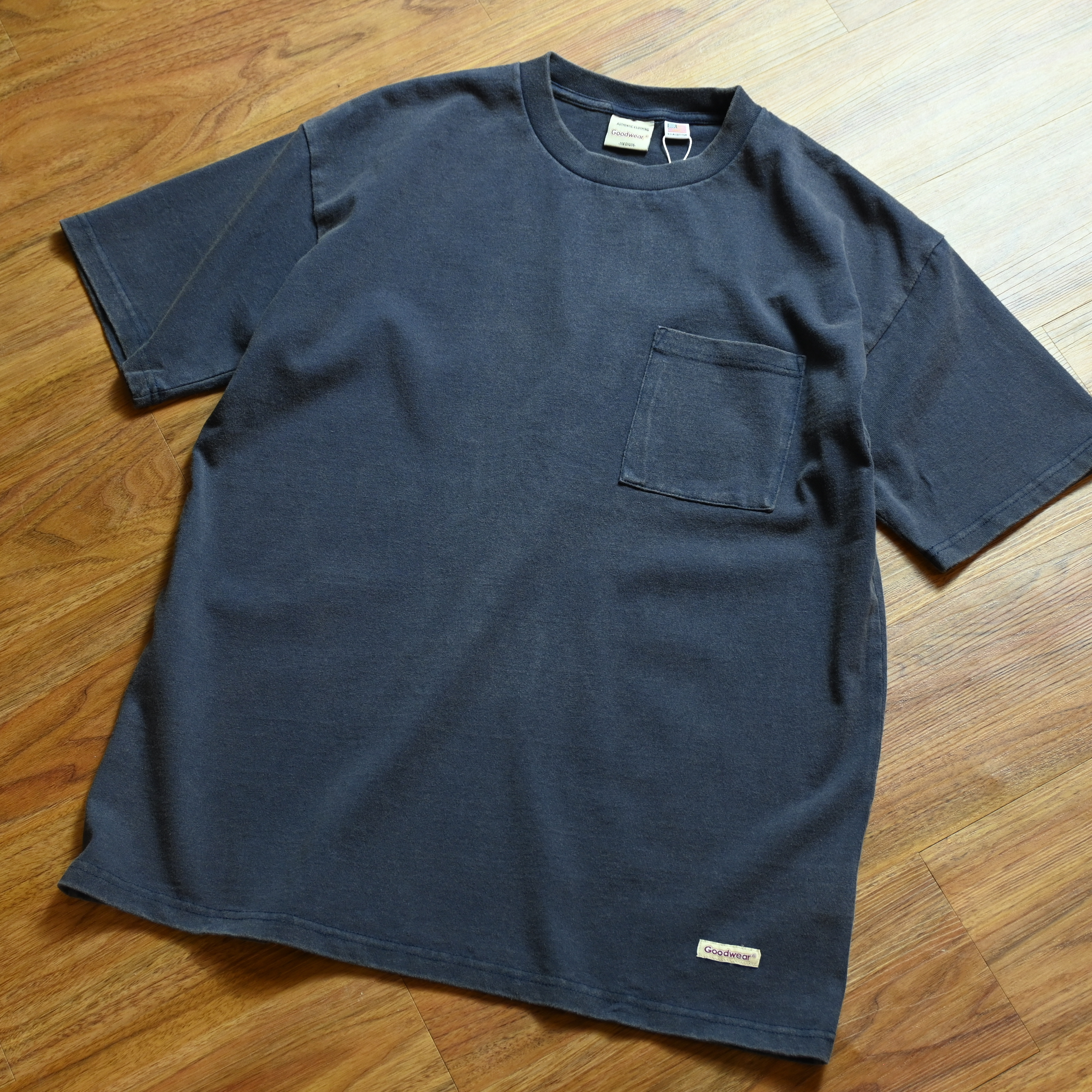 Goodwear japan Chemical Wash USA Cotton Pocket Tee