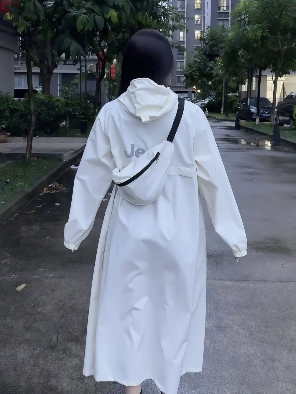 <機車族必備> Jeep反光設計長版雨衣 防水 加寬帽簷