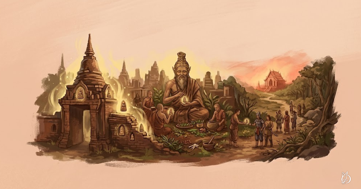 帕空佛(Phra Khong)被安置進四方城門的佛塔,用以鎖固結界、護住城內的人;帕洛佛(Phra Rod)則供奉於城西邊界的瑪哈宛寺,守護的對象是那些必須離開安全結界、走入邊界之外的人。