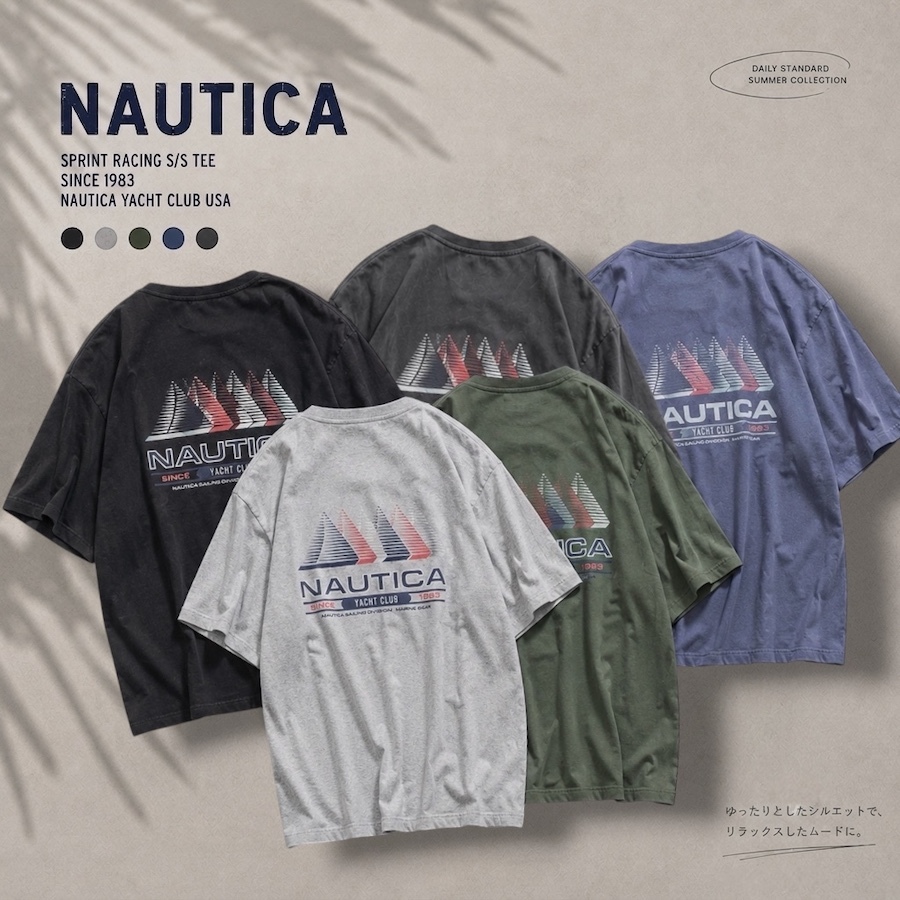 |快閃折扣🔥| NAUTICA 26ss Yacht Club 幾何Logo Tee