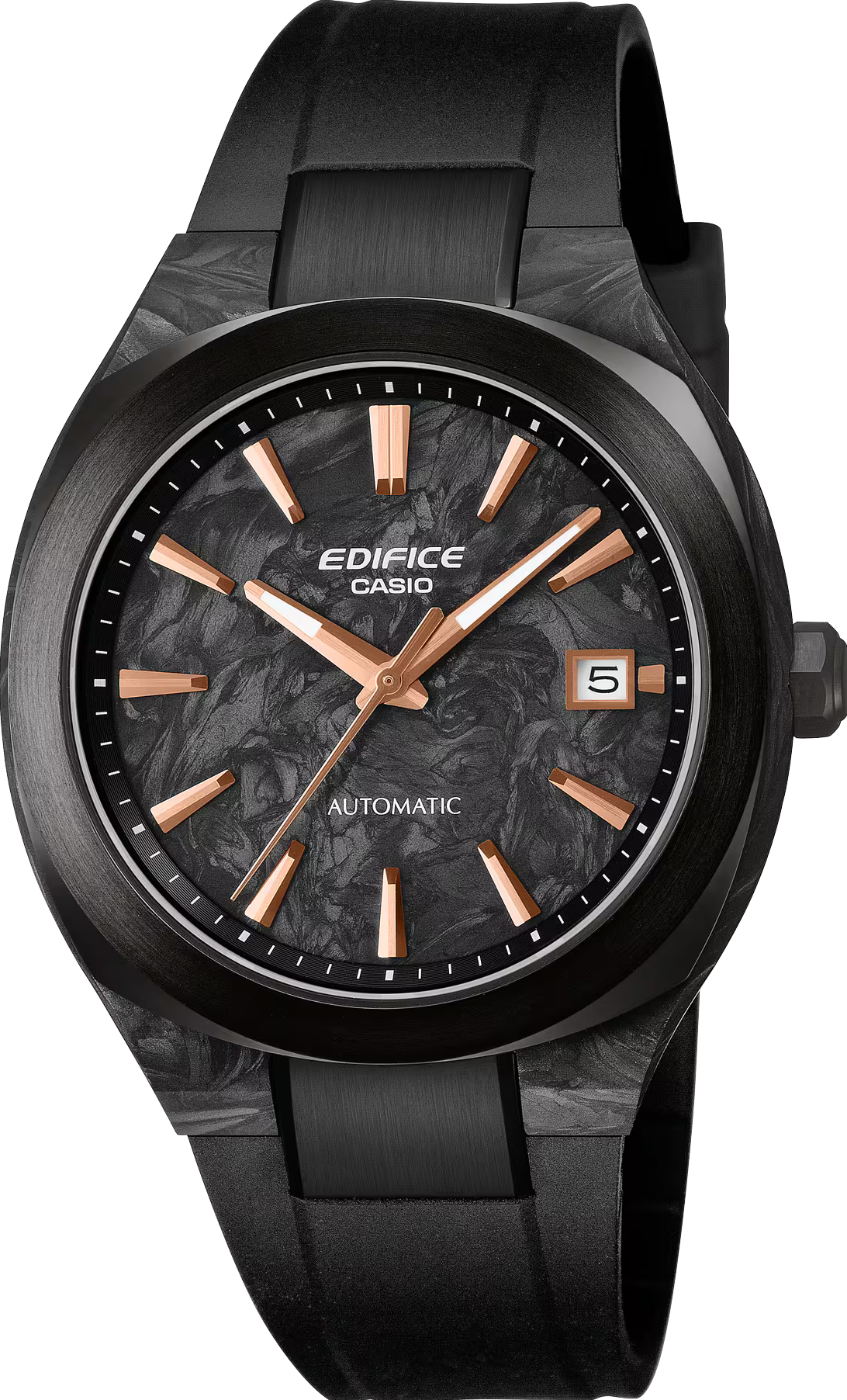 萬年鐘錶 - CASIO EDIFICE 系列 賽車系列鍛造碳面盤大三針機械男錶 EFK-200XPB-1A 錶徑 : 38.8MM