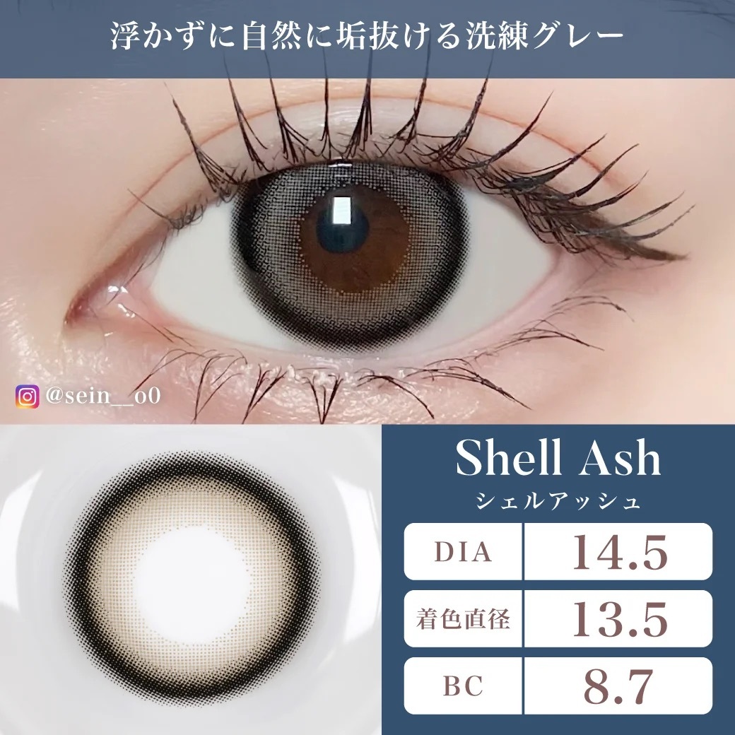 [日拋] TeAmo 1 Day PITON SILICONE HYDROGEL Shell Ash ｜日拋彩妝隱形眼鏡｜每盒10片