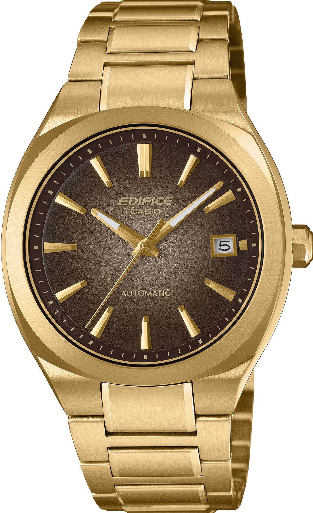 萬年鐘錶 - CASIO EDIFICE 系列 賽車系列鍛造碳面盤大三針機械男錶 EFK-200DG-5A  錶徑 : 38.8MM