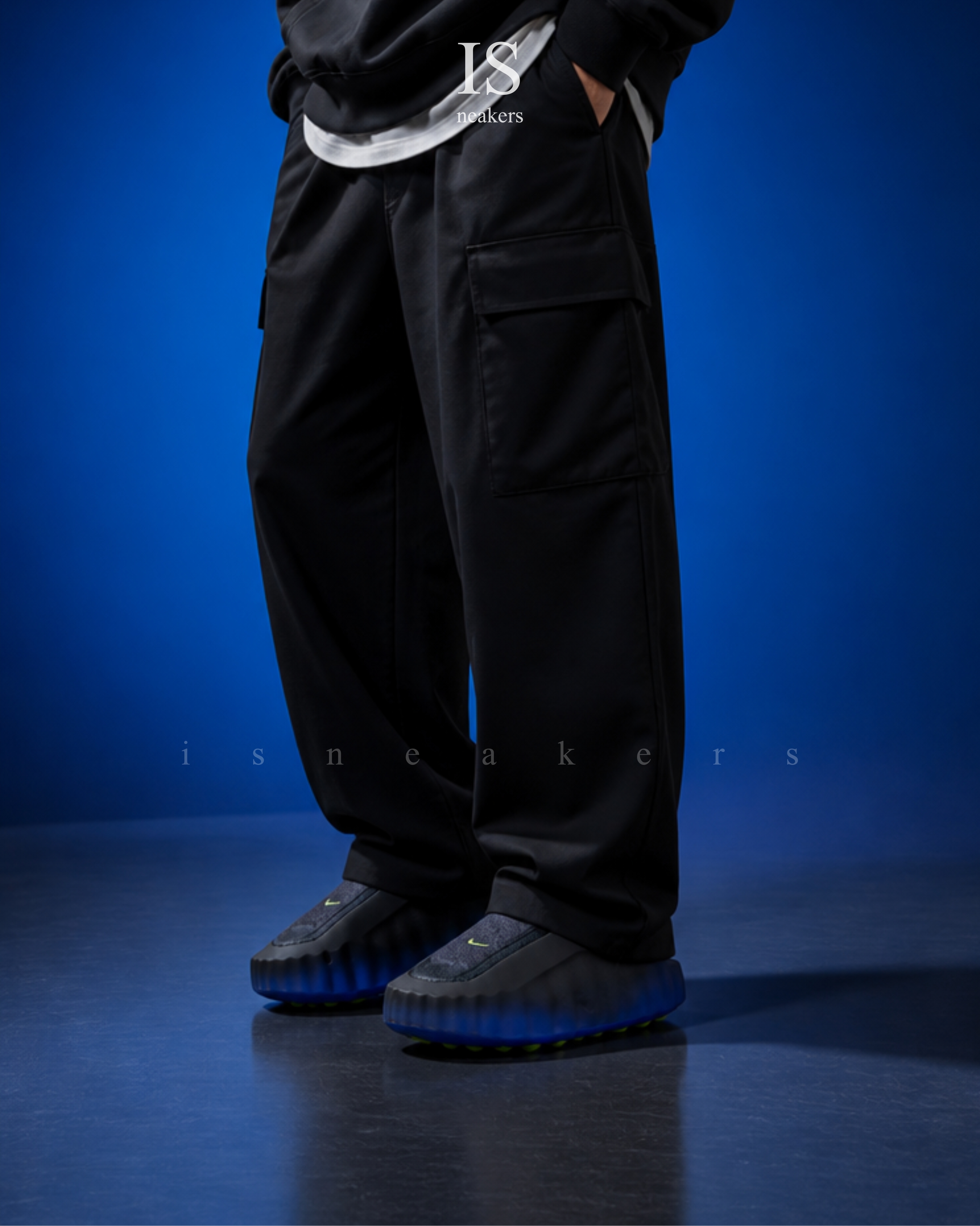 iSNEAKERS｜Nike Mind 001 Flyknit 拖鞋 黑藍 黑 藍 漸層  IR2175-400