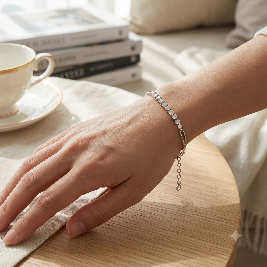 18K White Gold 0.55ct Diamond Bracelet